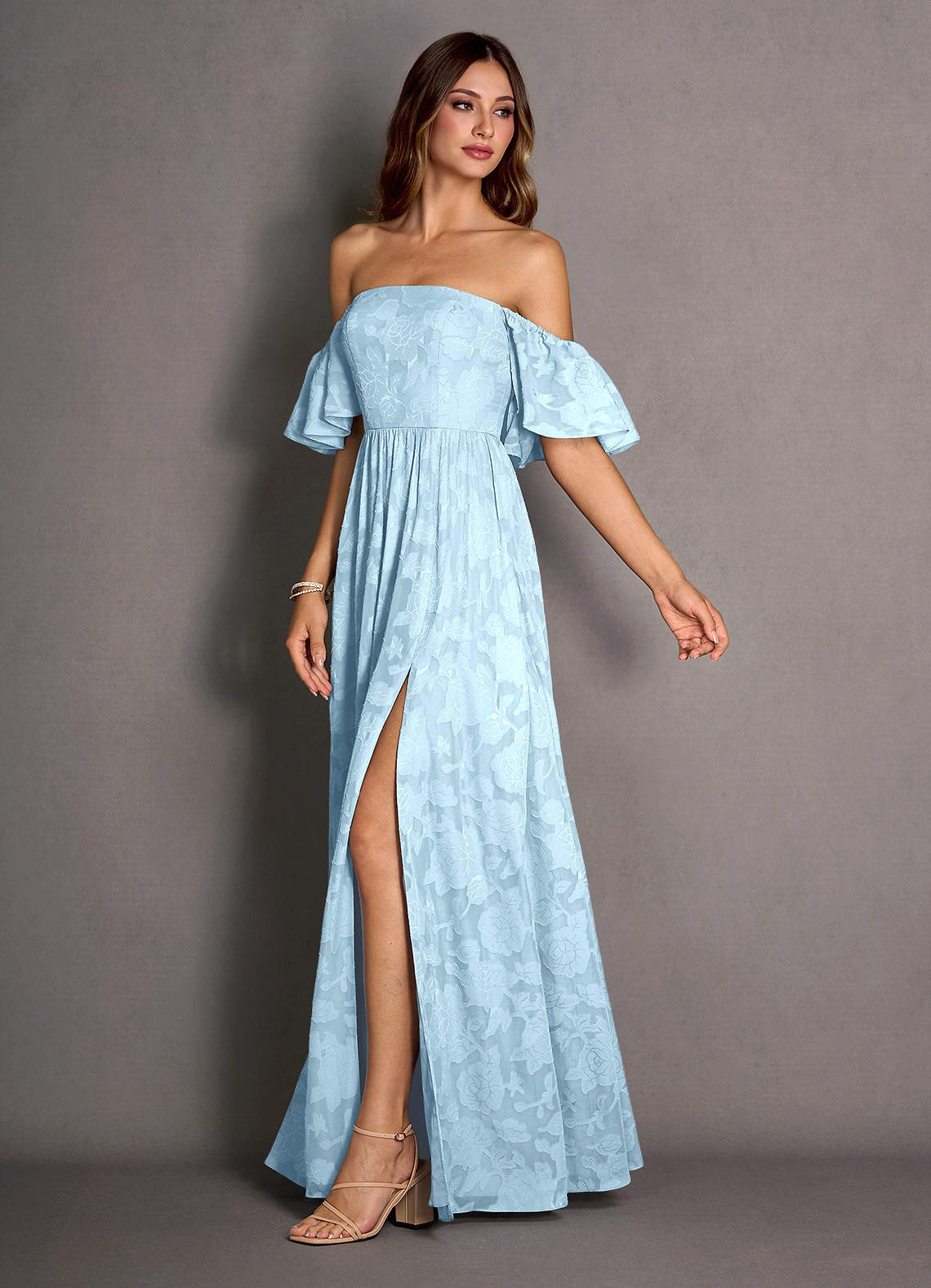 chinese dress ladies Shop The Elegant Light Blue Esme Maxi Dress at Lady Black Tie Online Large