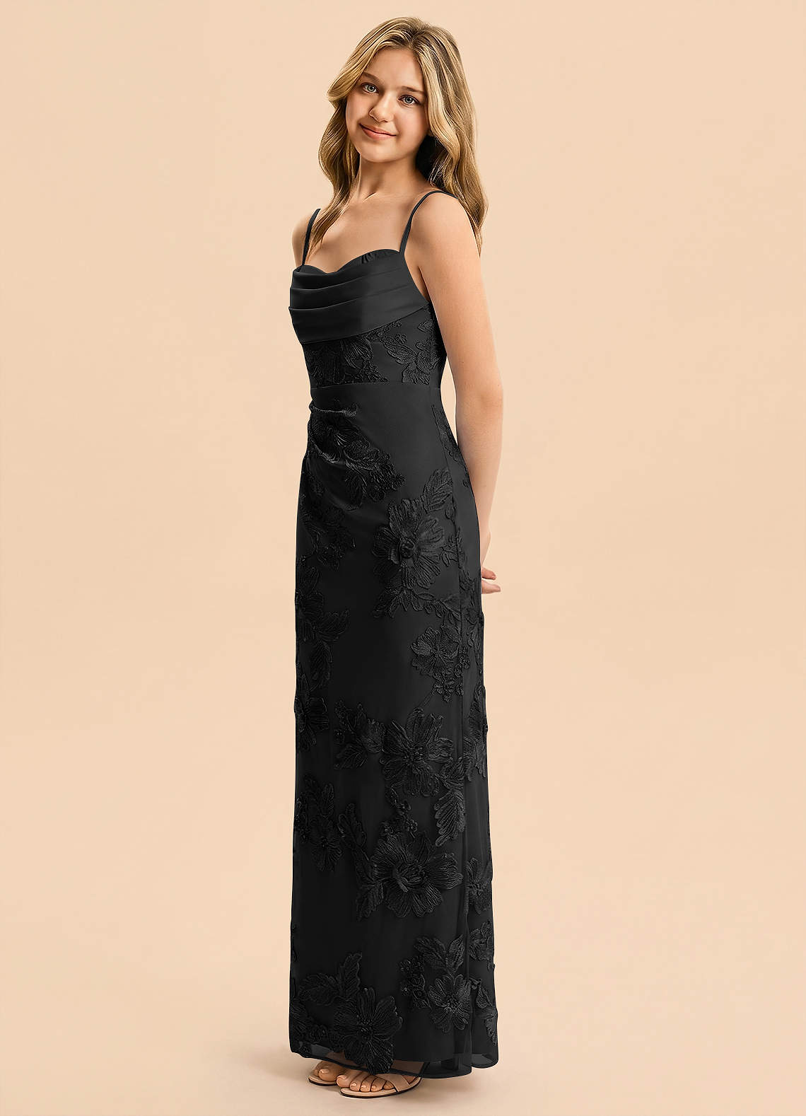 front Azazie Kylie Junior Formal Dress