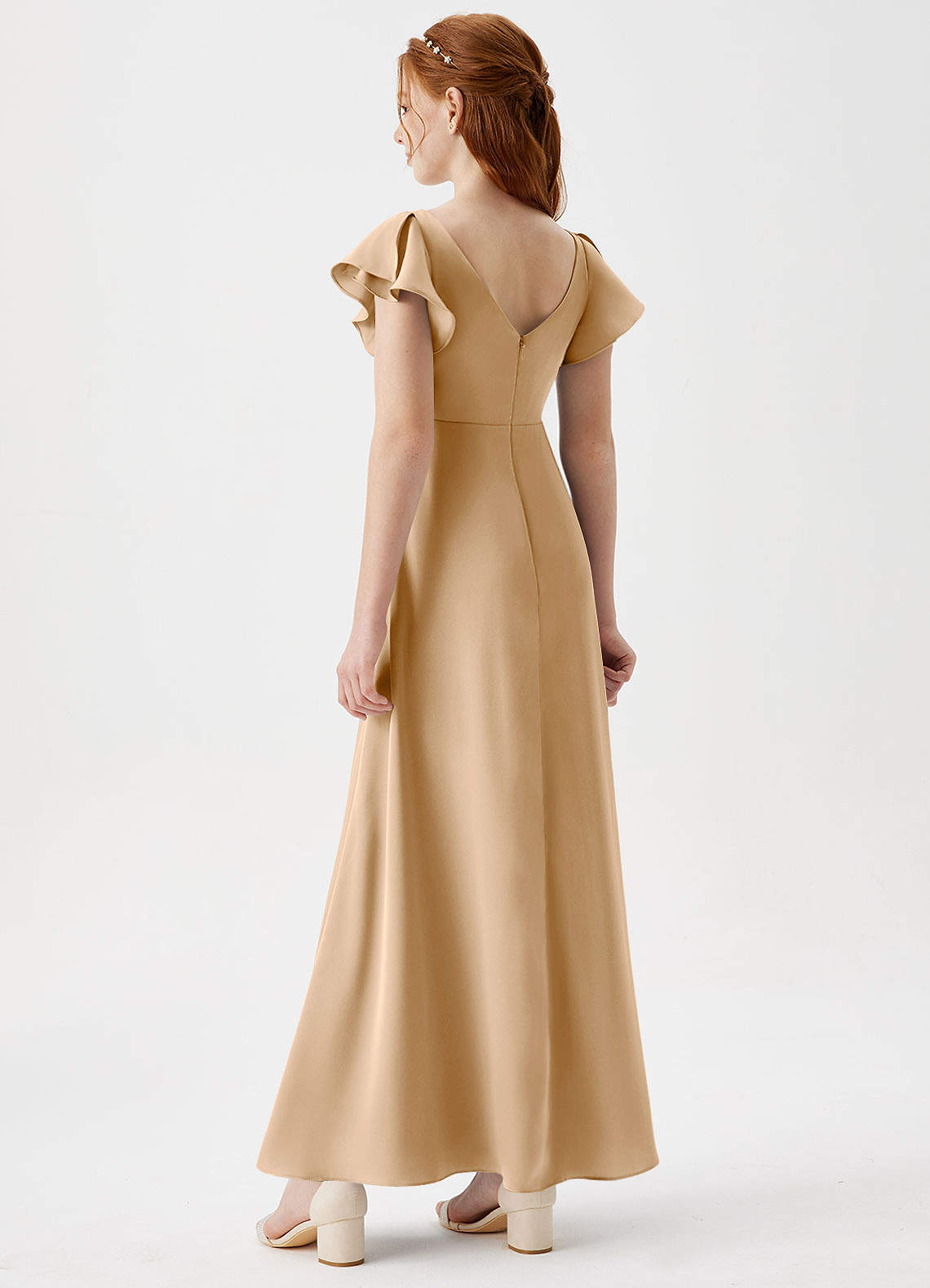 green emerald velvet dress Gorgeous Halter Chiffon Junior Bridesmaid Dress