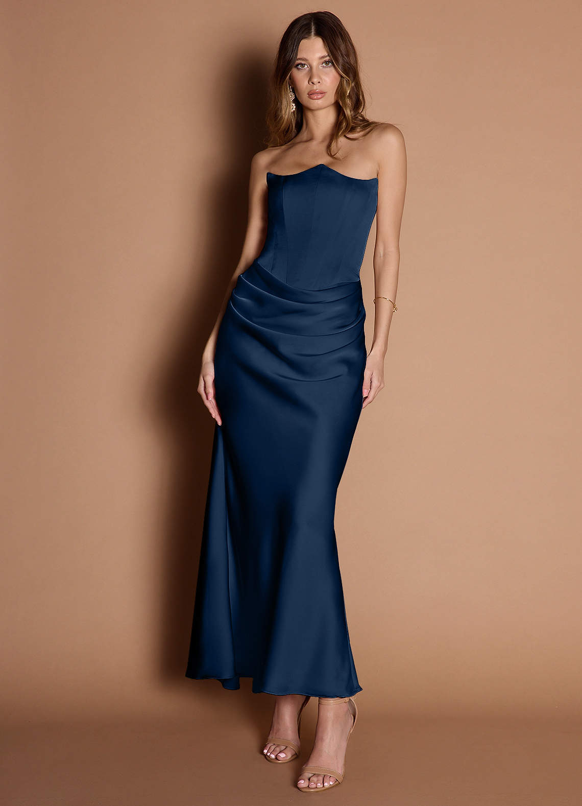 Debby Navy Maxi Dress | Azazie