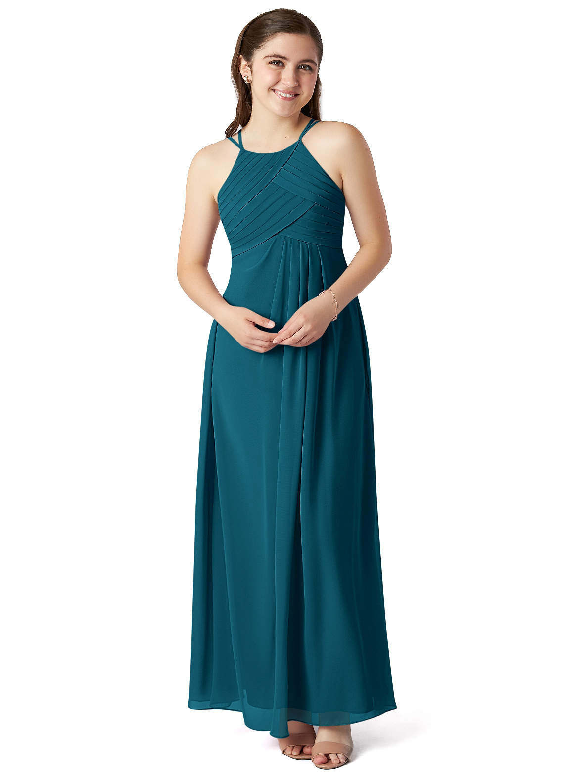 chanel blue satin dress