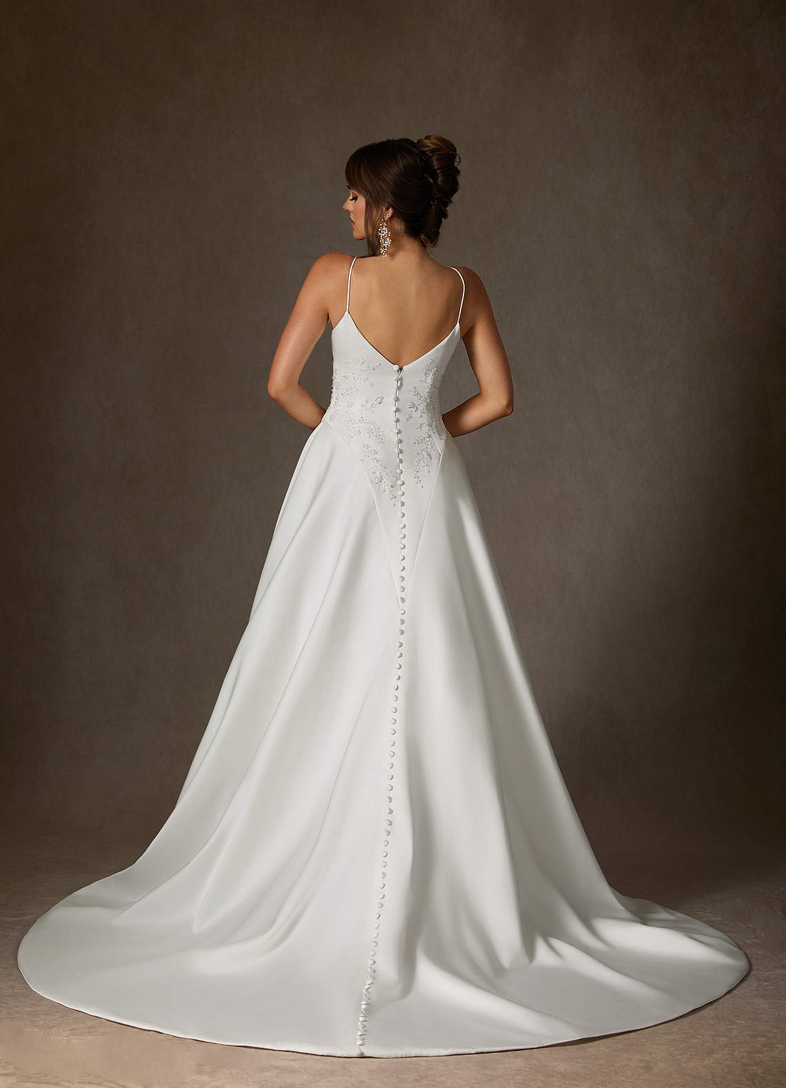 Azazie Emberlyn Vestidos de noiva Vestir Diamante Branco de Cetim Dupla Face de Linha A image6