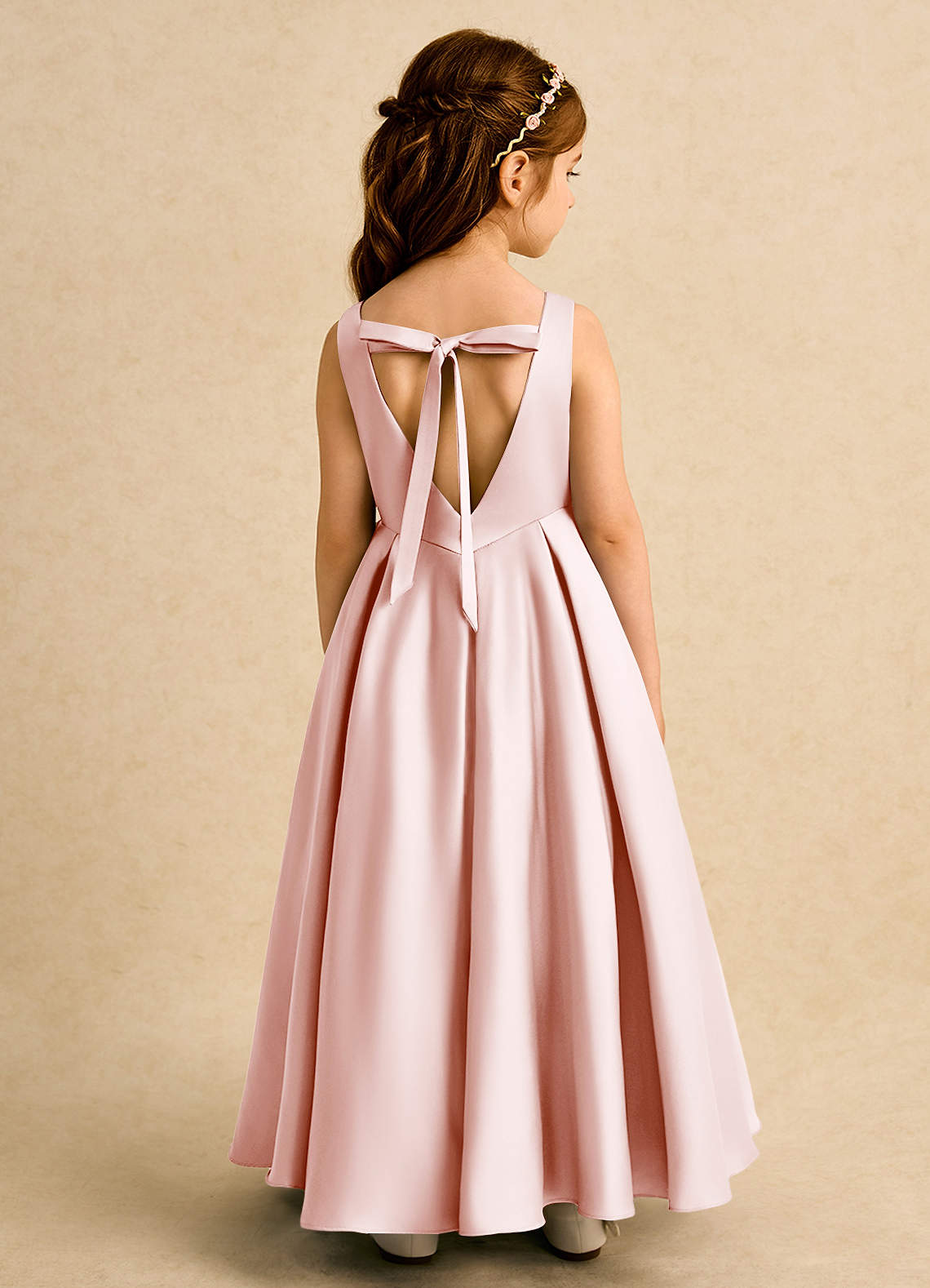 pink ankle length dress Pink Fashion Tulle Long Sleeves Ankle Length Party Dresses, CP0709