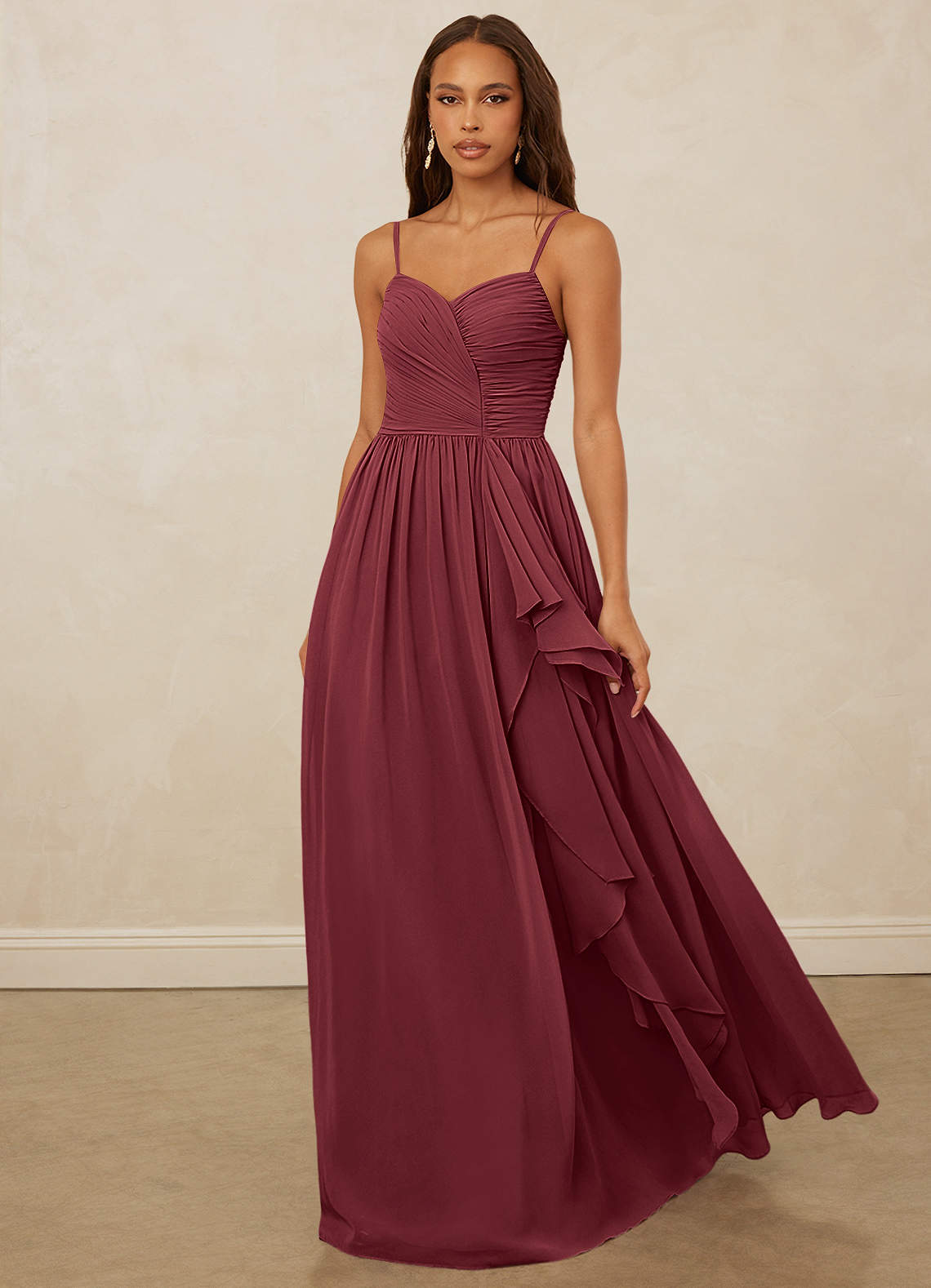 Christian Siriano Bridal for Azazie 1004 Vente Finale Robe Trapèze en Mousseline de soie Rayé Black image1