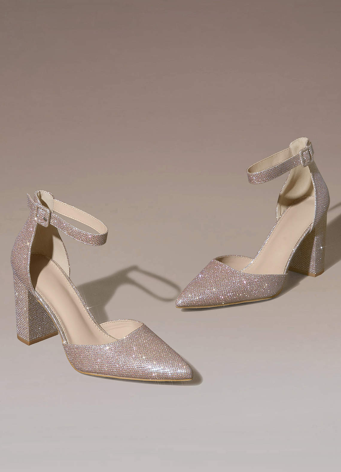 Glitter Block Heels Closed Toe Price | myicfconnect.net