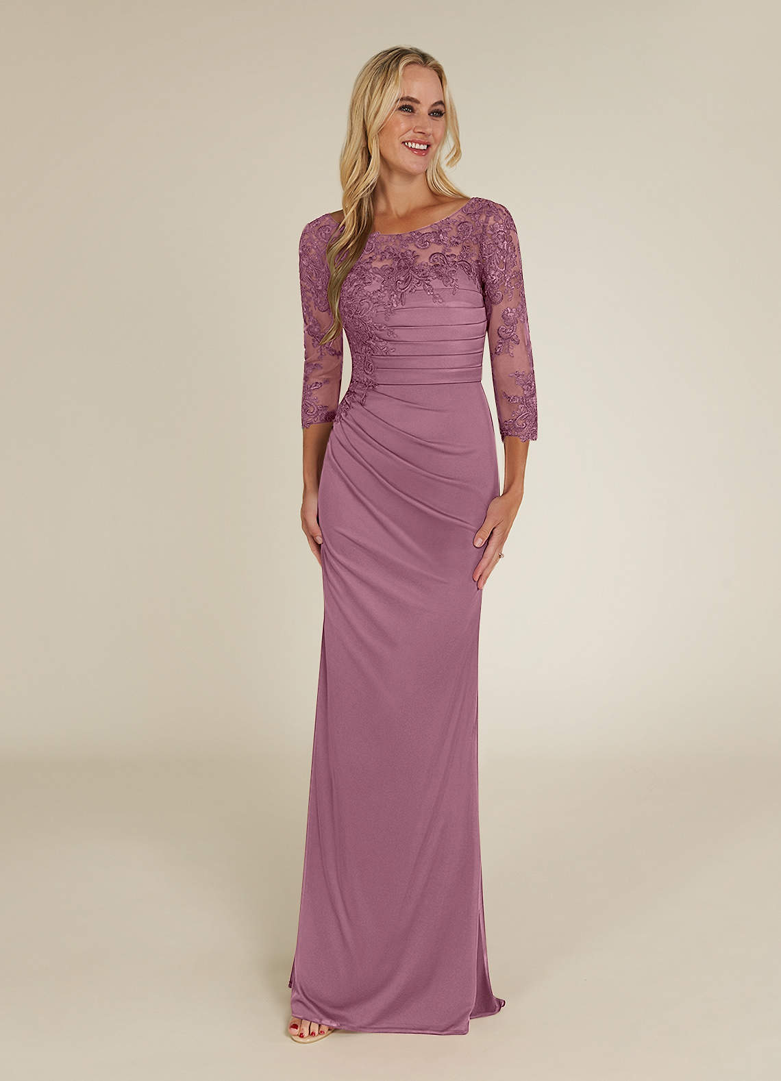 chinese dress ladies Lady Black Tie - Rivers Midi Dress - Mauve main image 0