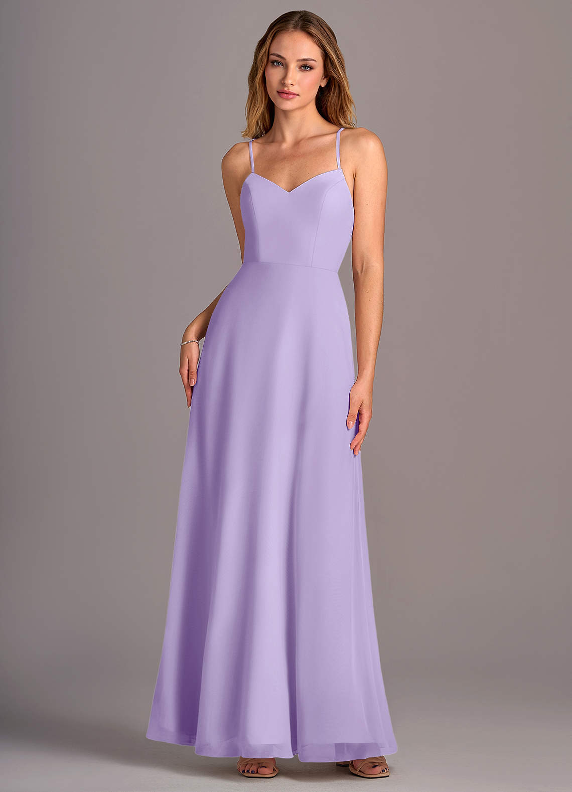 Azazie Mei Bridesmaid Dresses Lilac A-Line Chiffon Dress image1