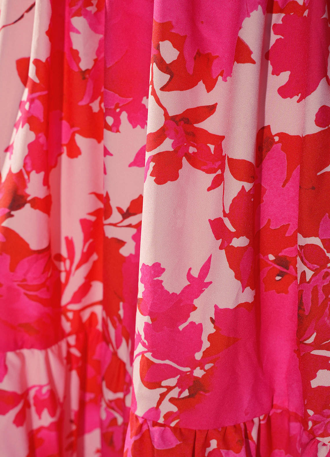 Feeling Like Forever Fuchsia Floral Print Midi Dress image1