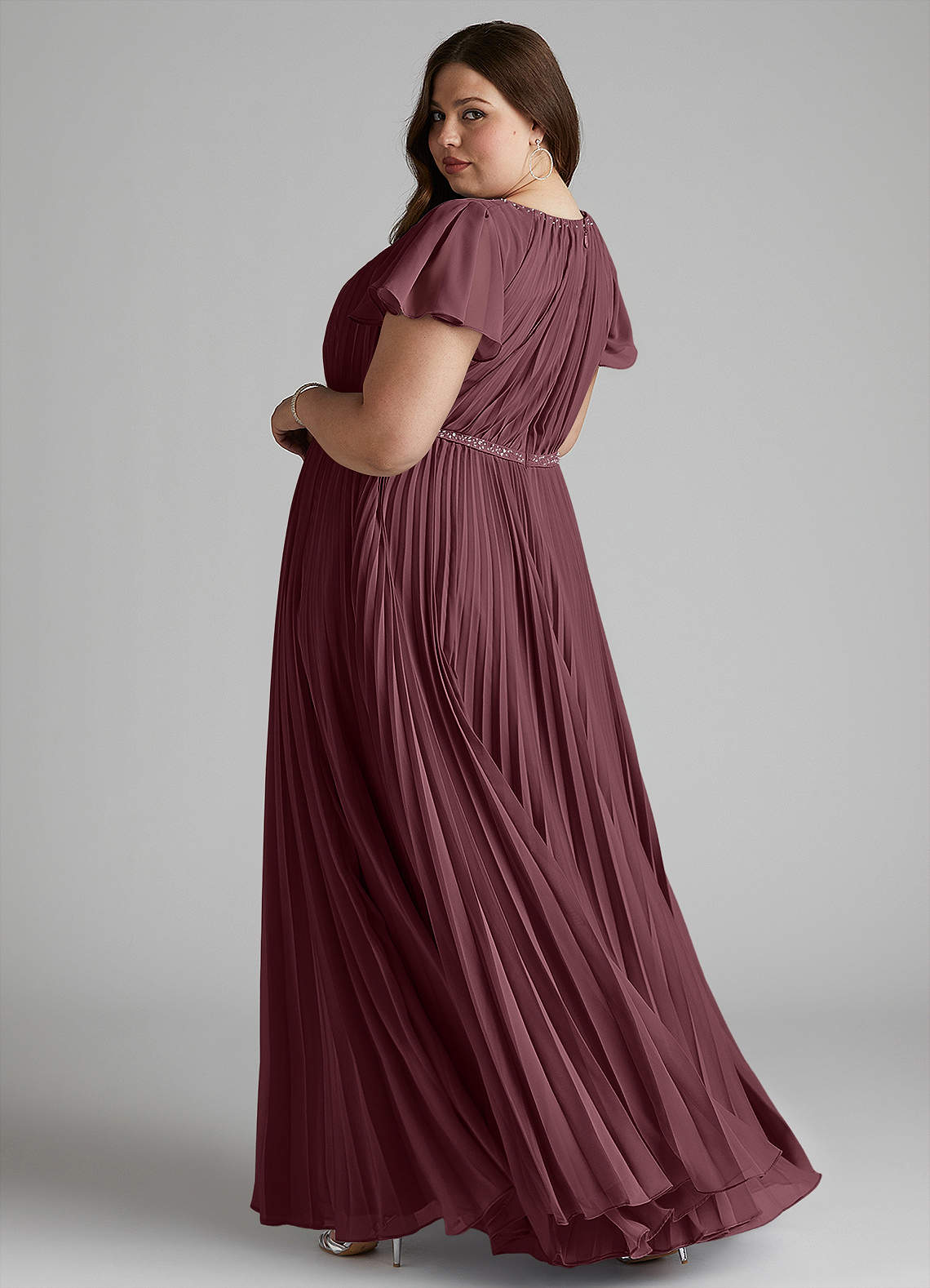 Azazie Kara Final Sale A-Line Pleated Chiffon Floor-Length Dress image10