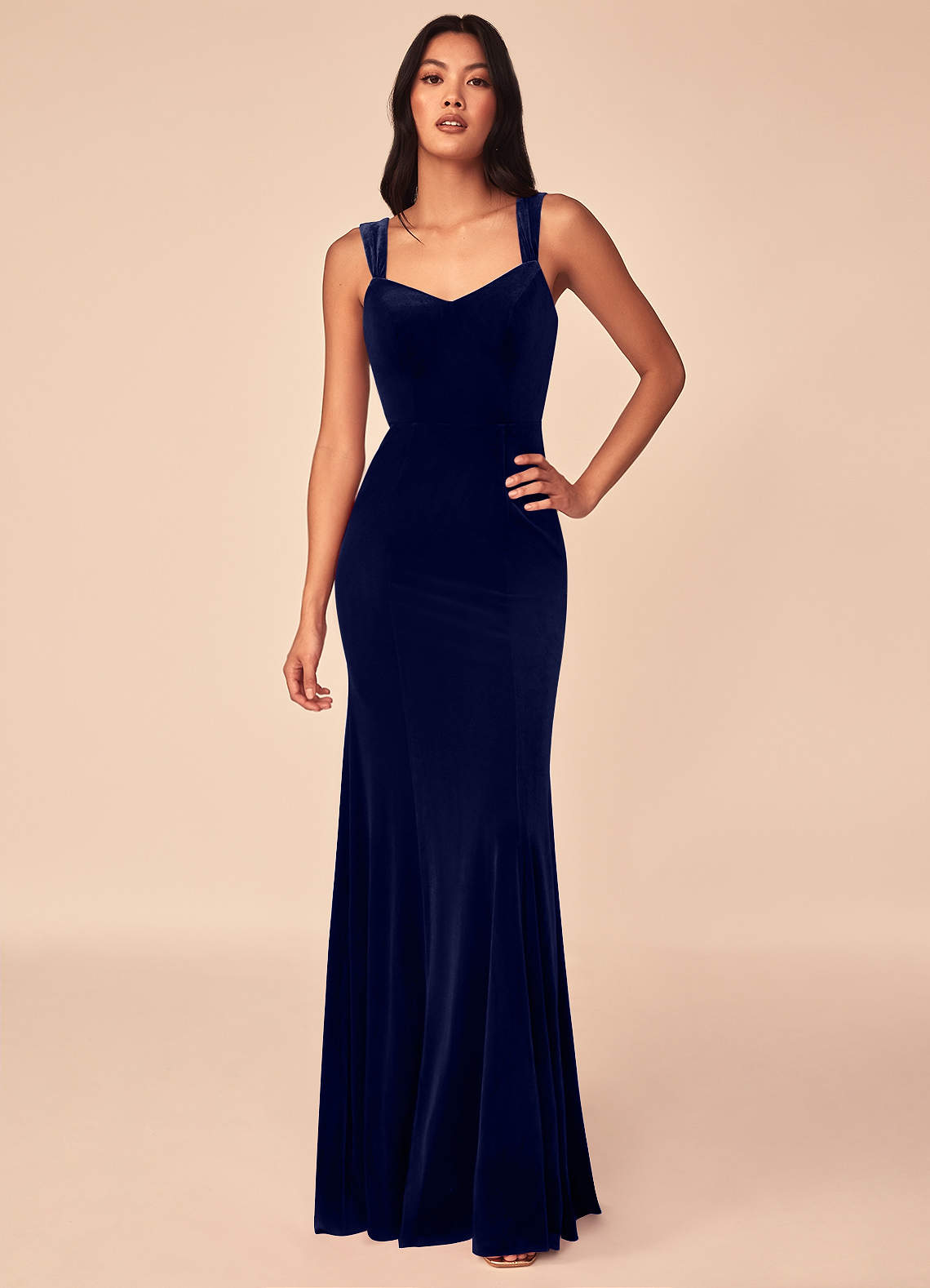 Azazie Lanessa Dark Navy Bridesmaid Dresses | Azazie CA