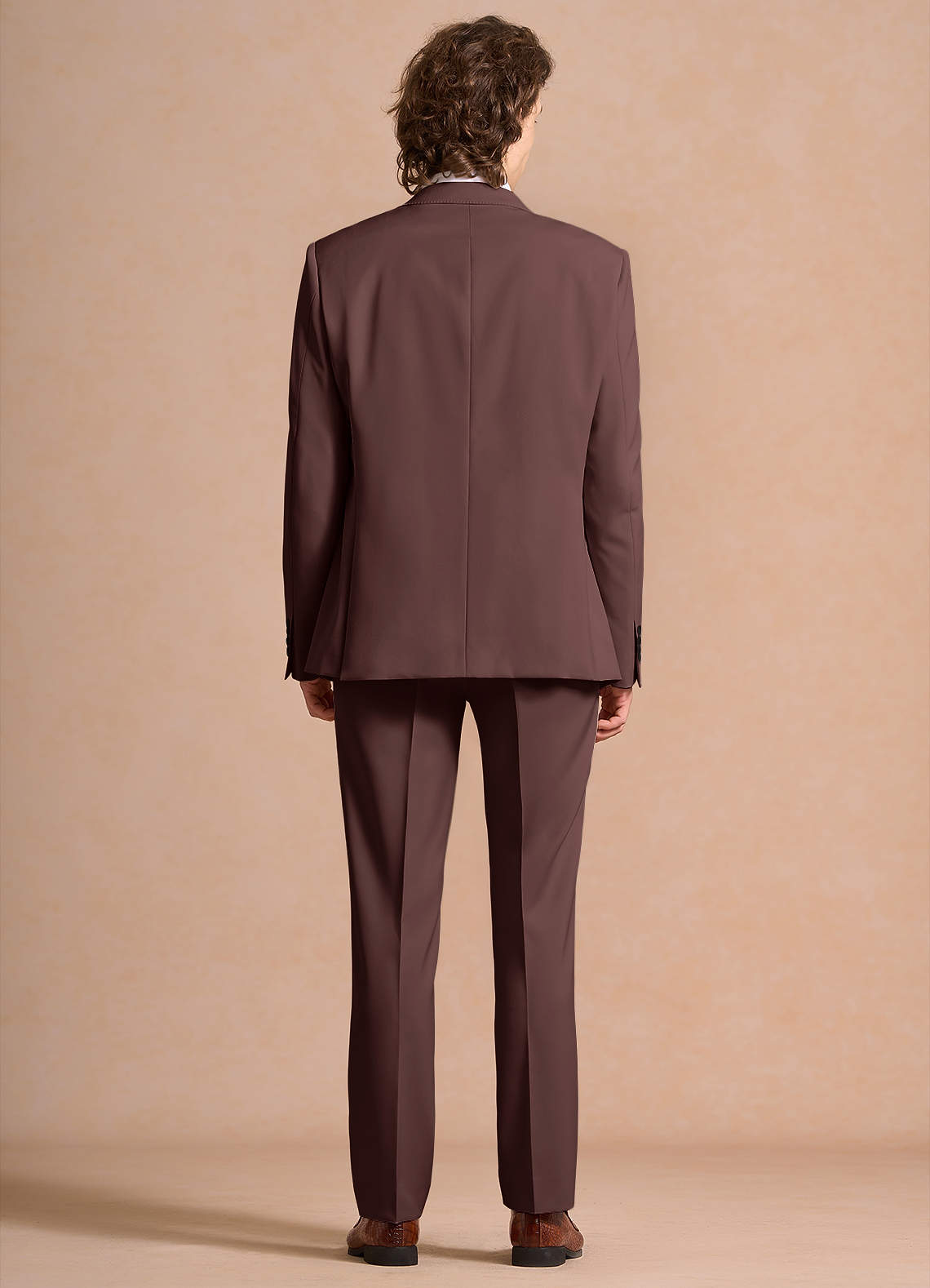 front James Espresso Structured Stretch Suit