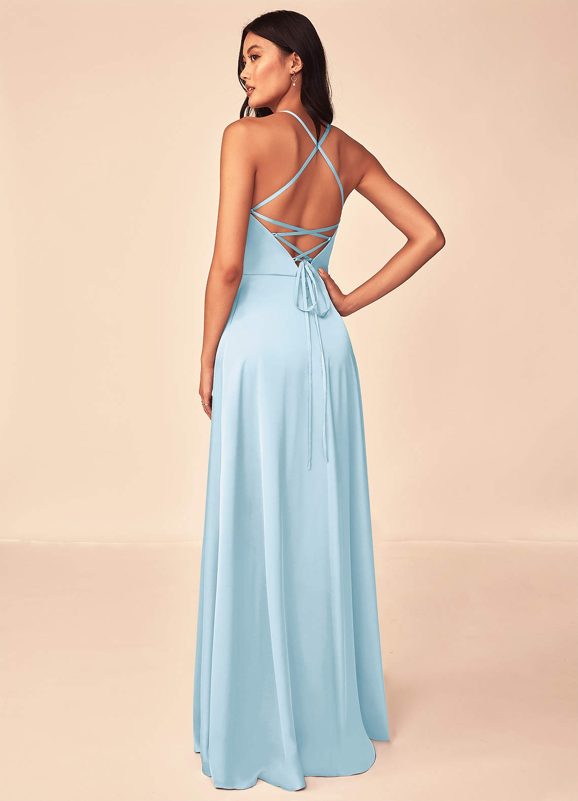 azazie mei stretch satin dress Azazie Mei