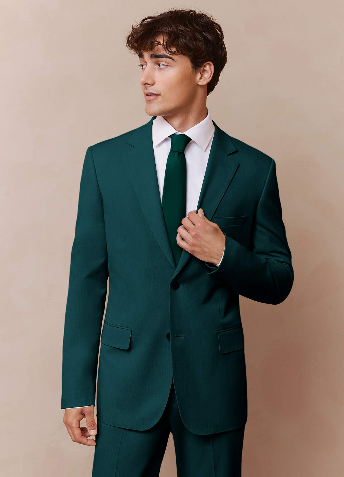 front James Pine Structured Stretch Suit Jacket