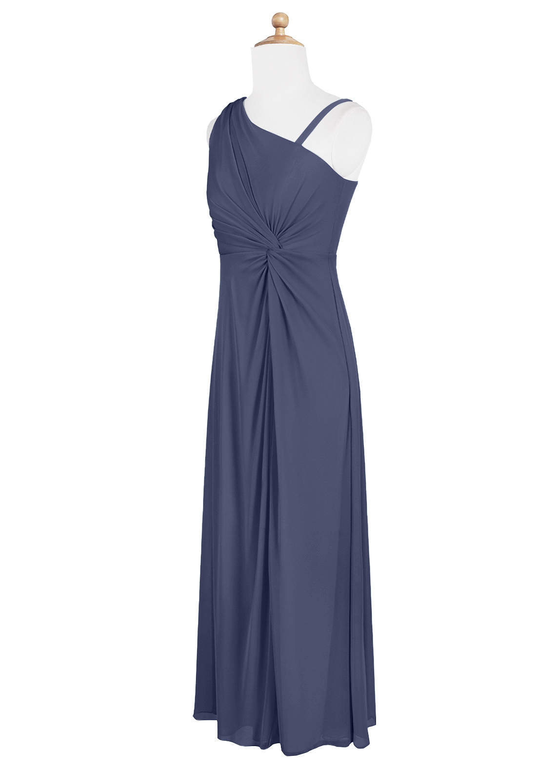 Azazie Brooke Junior Stormy A-Line Pleated Mesh Dress image6
