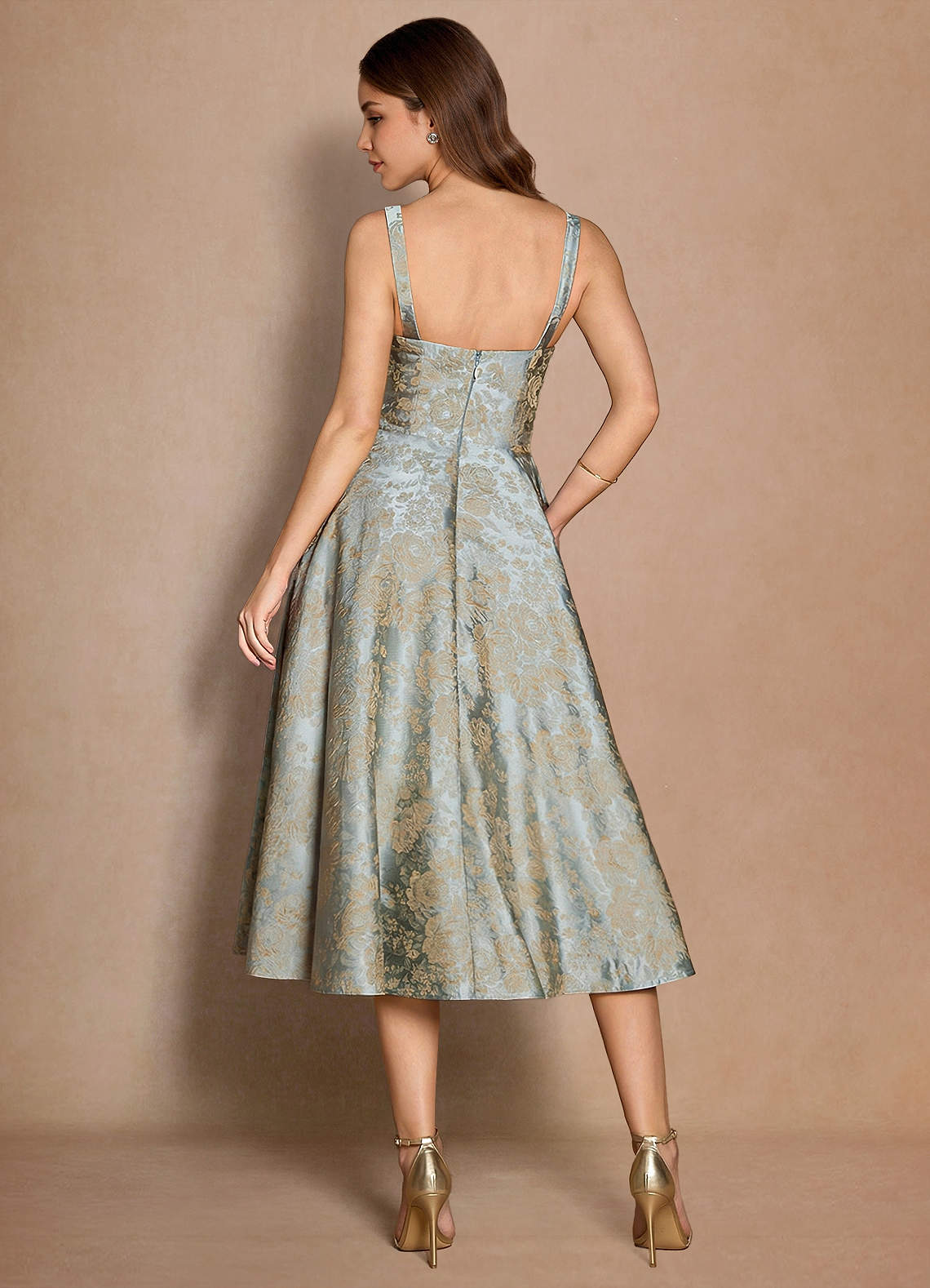 Melusine Vintage Sininen Midi mekko image1