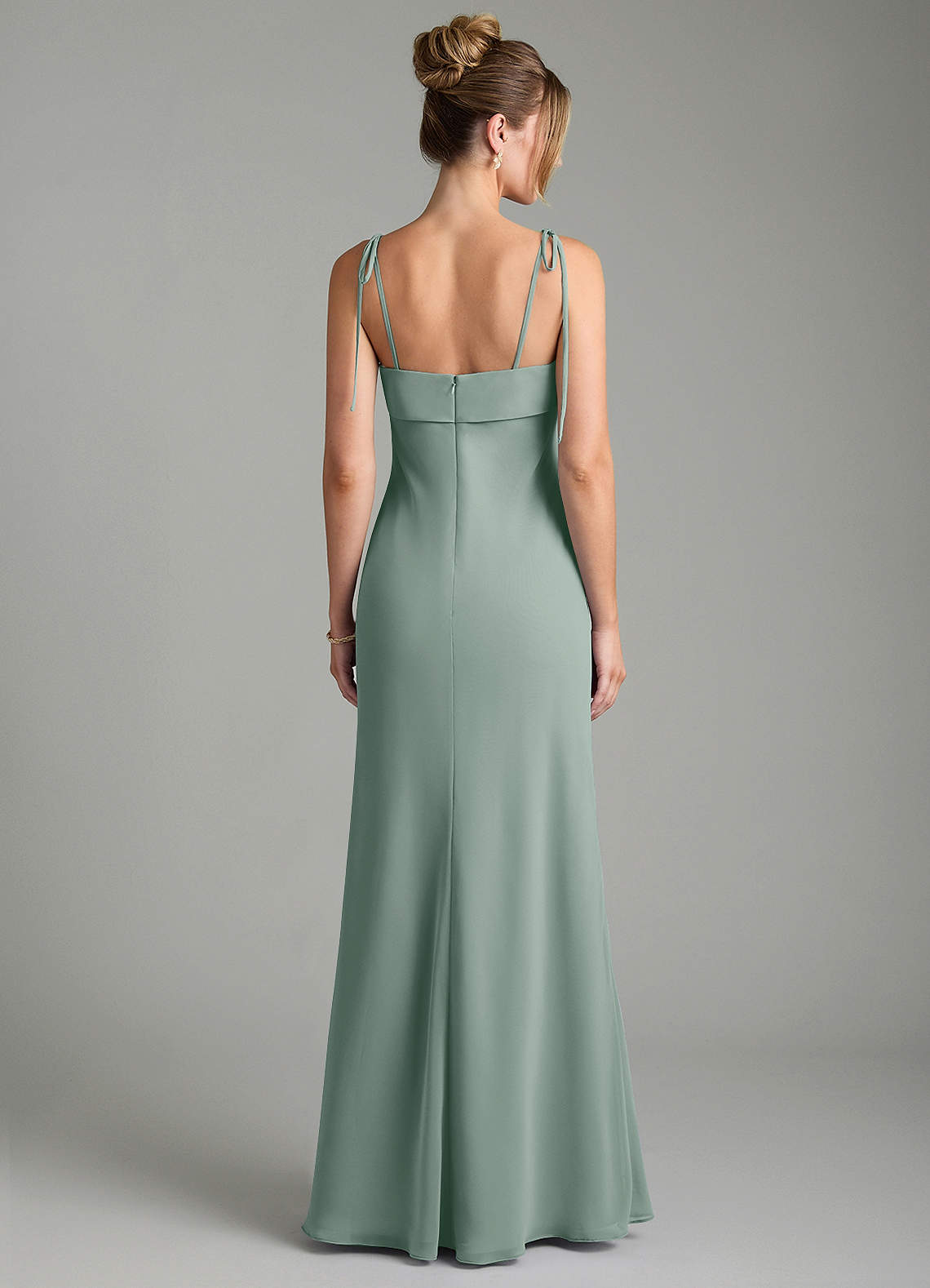Azazie Ellia Silver Sage Chiffon Bridesmaid Dresses