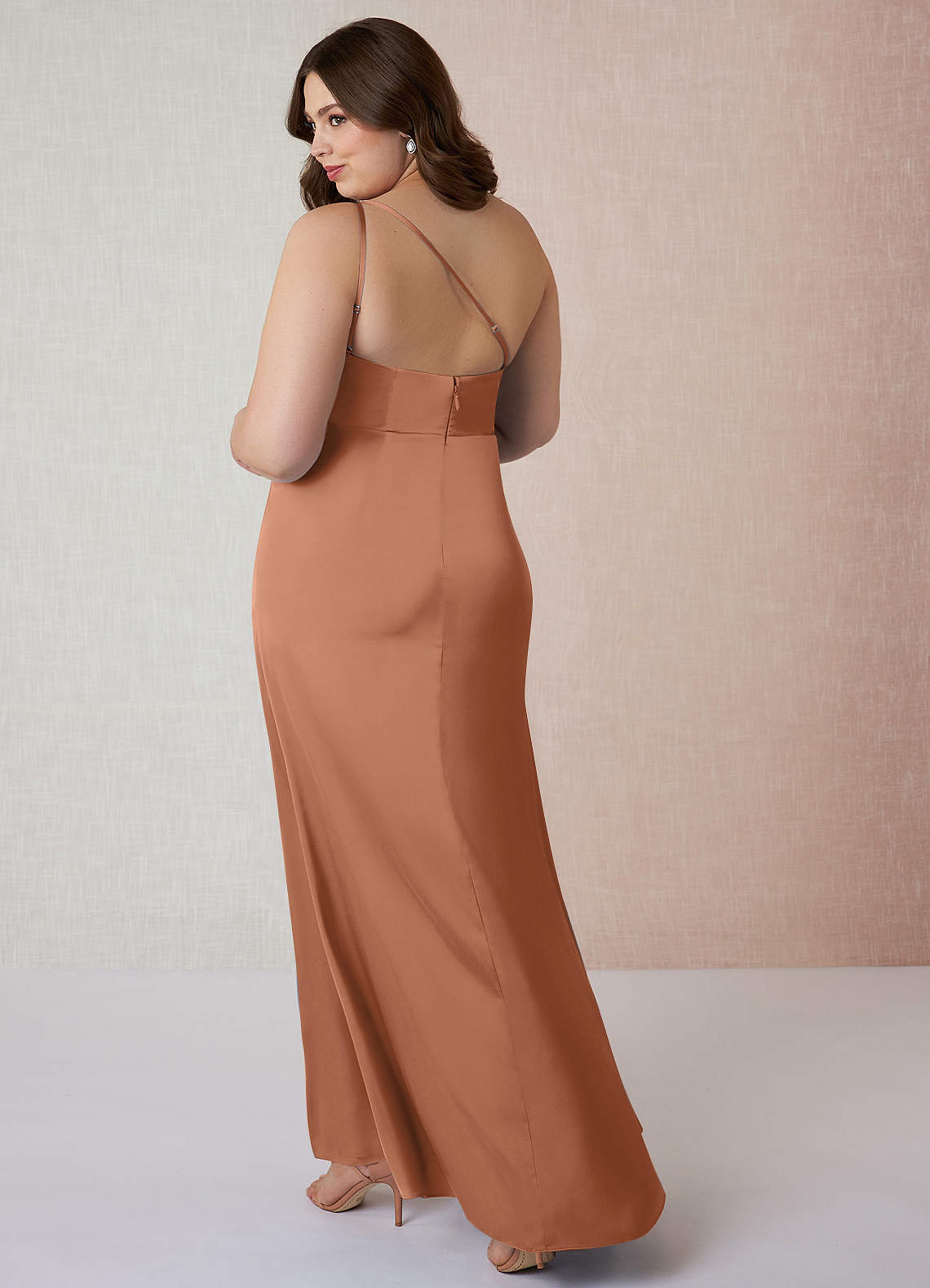 AZAZIE MIKA STRETCH SATIN DRESS Bronzer factory Altered Bridesmaid