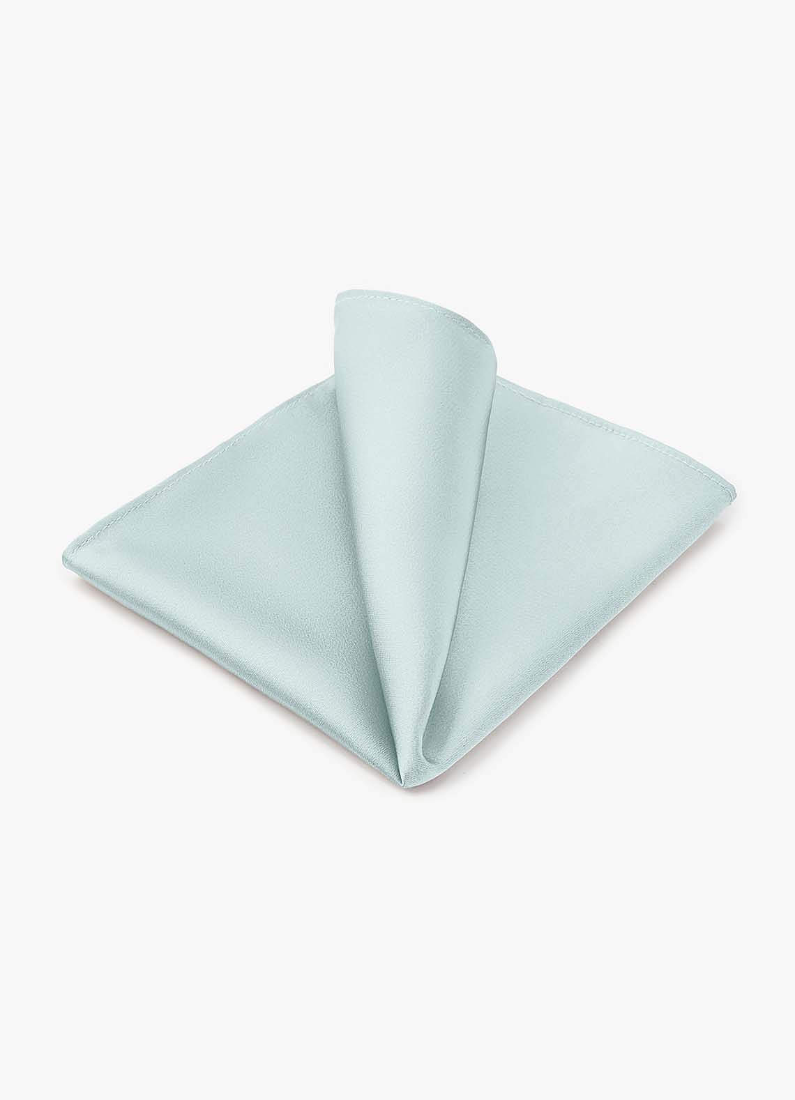 front Stretch Satin Matching Groomsmen Pocket Square Set – 4 Pieces