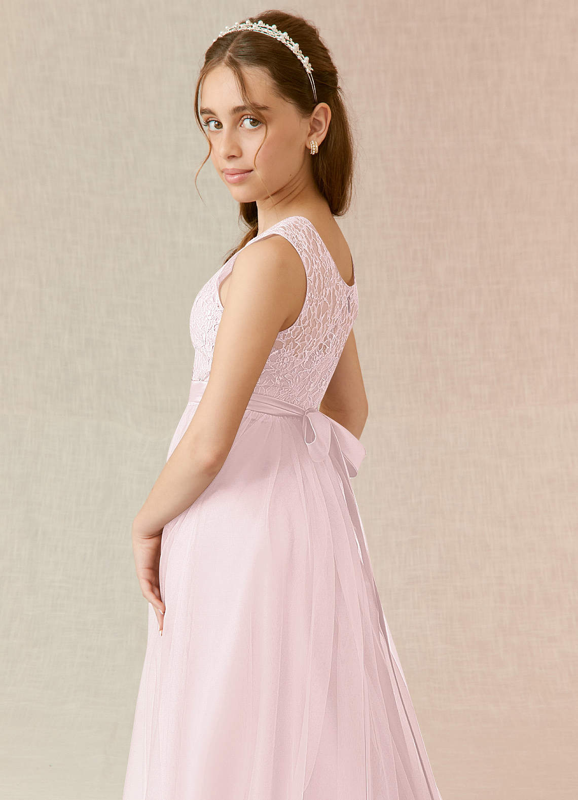 Dusky pink hotsell junior bridesmaid dresses