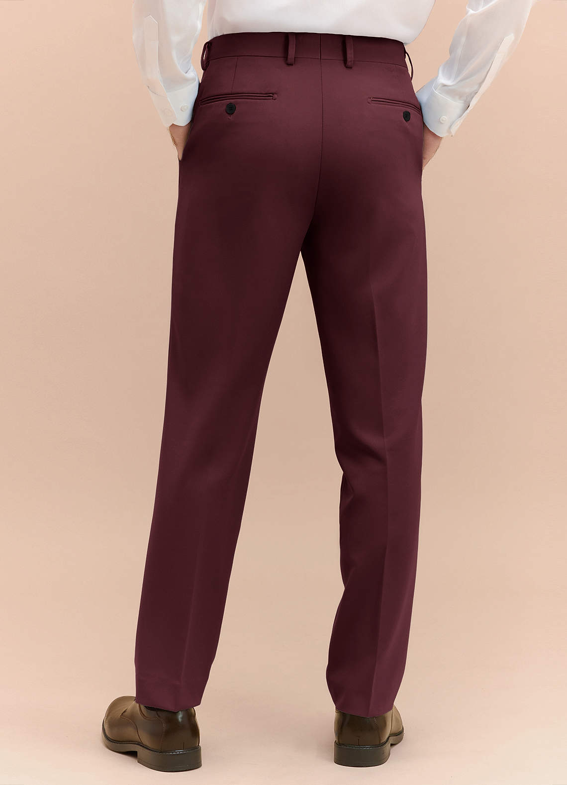 front James Cabernet Structured Stretch Dress Pants