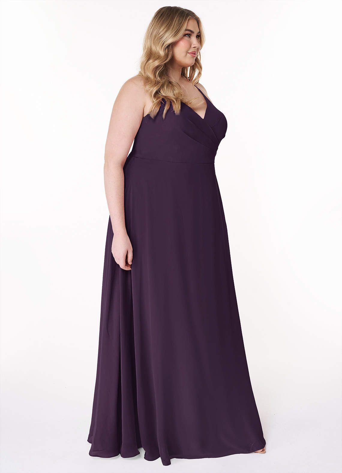 green emerald velvet dress Long Pleated Plus-Size Formal Dress with Long Sleeves– PromGirl