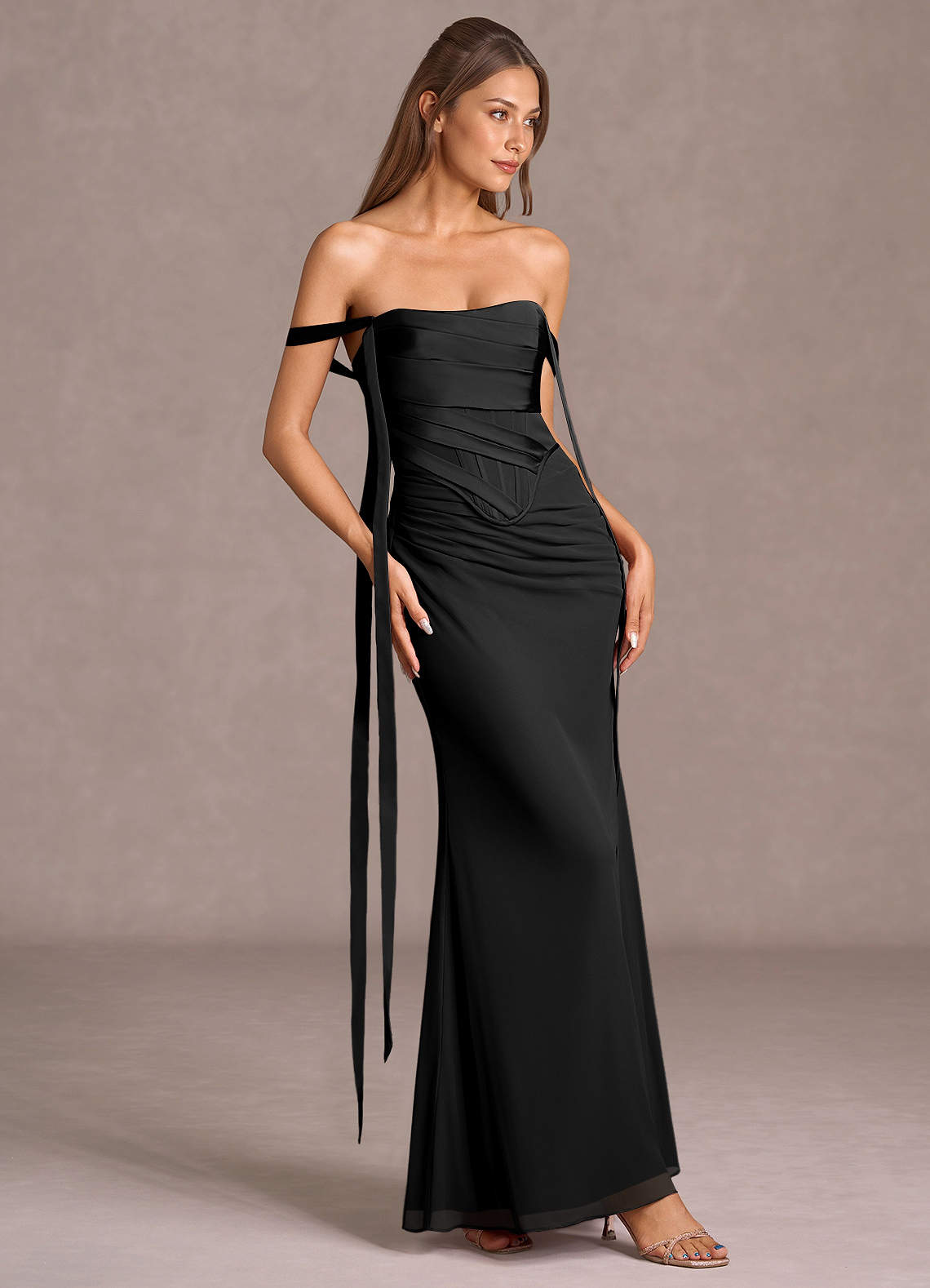 margaret formal satin wrap midi dress Margaret Formal Satin Wrap Midi Dress main image 1