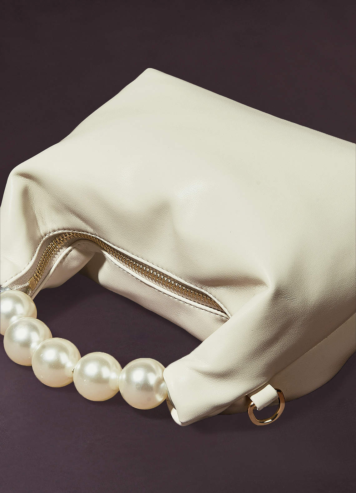 White hot sale pearl handbag