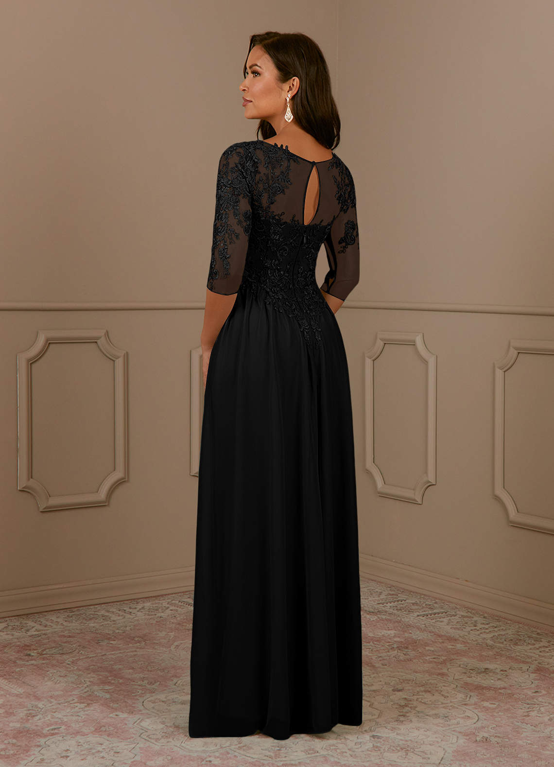 black lace mesh dress Tayna Black Lace Mesh Mini Dress - US 12
