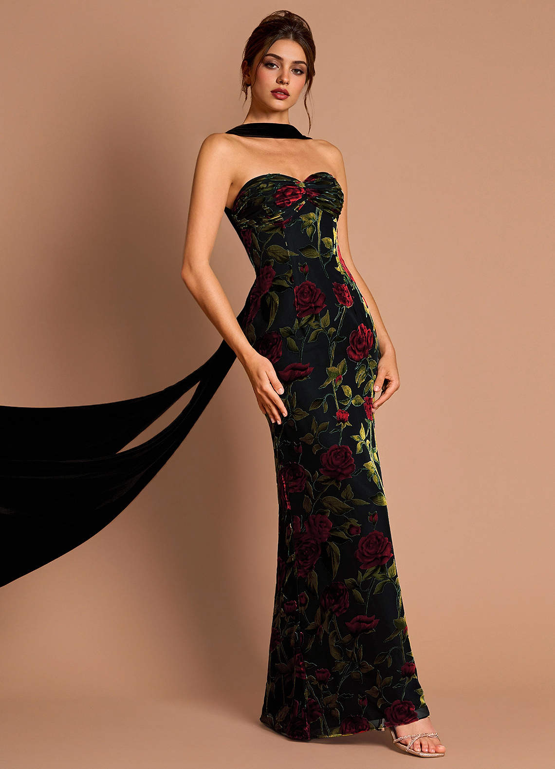 slim fit dress slacks Black Reversible Fitted Maxi Dress – Jennafer Grace main image 1