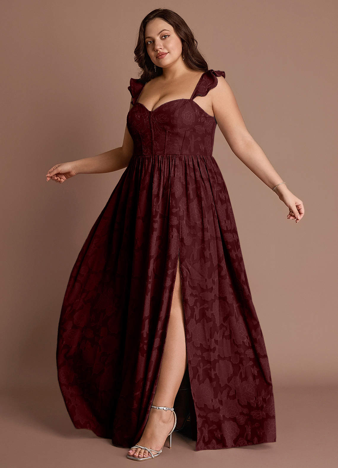 Denisse Wine Corset Maxi Dress image9