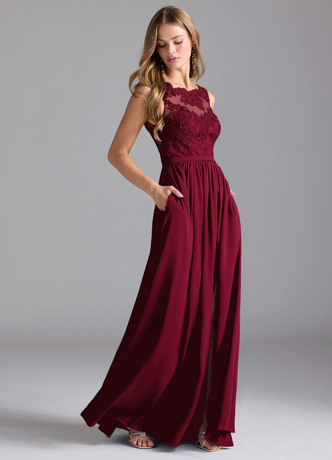 Azazie Elly Burgundy Bridesmaid Dresses | Azazie