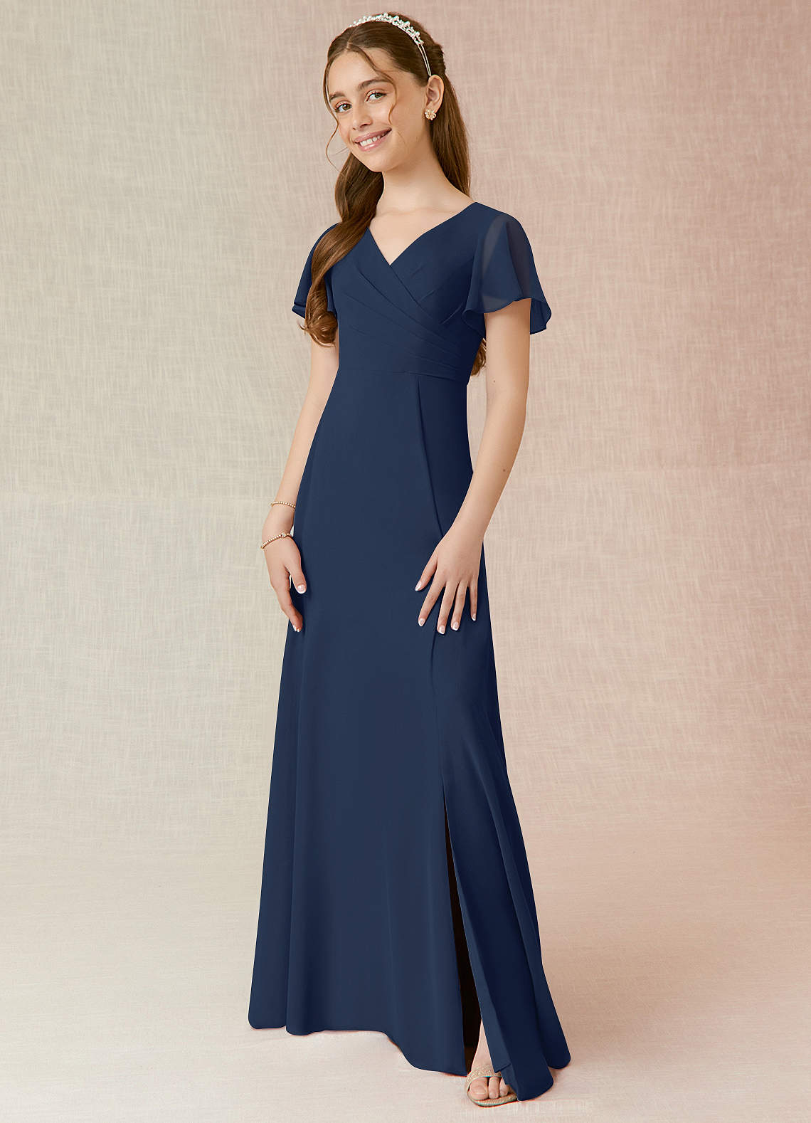 Pageant Gowns Navy Blue Junior Bridesmaid Dress Azazie Induh