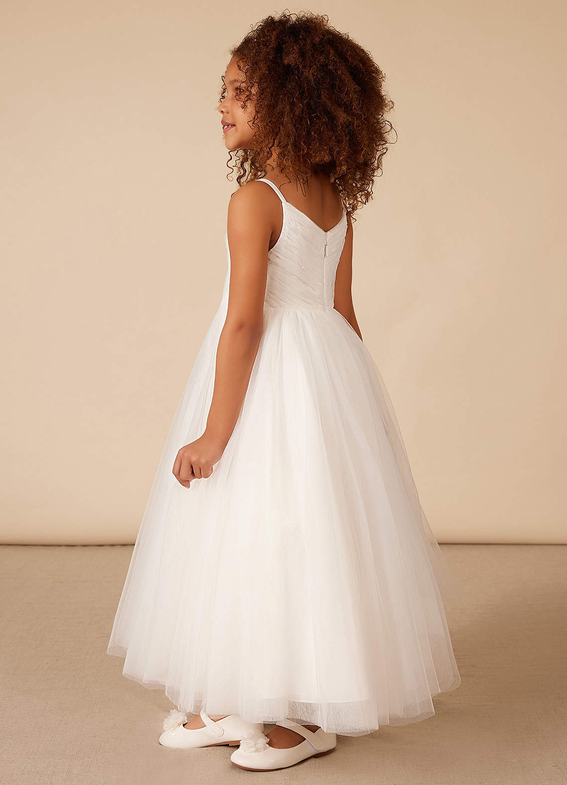 Azazie V-Neck Ankle-Length Flower Girl Dress