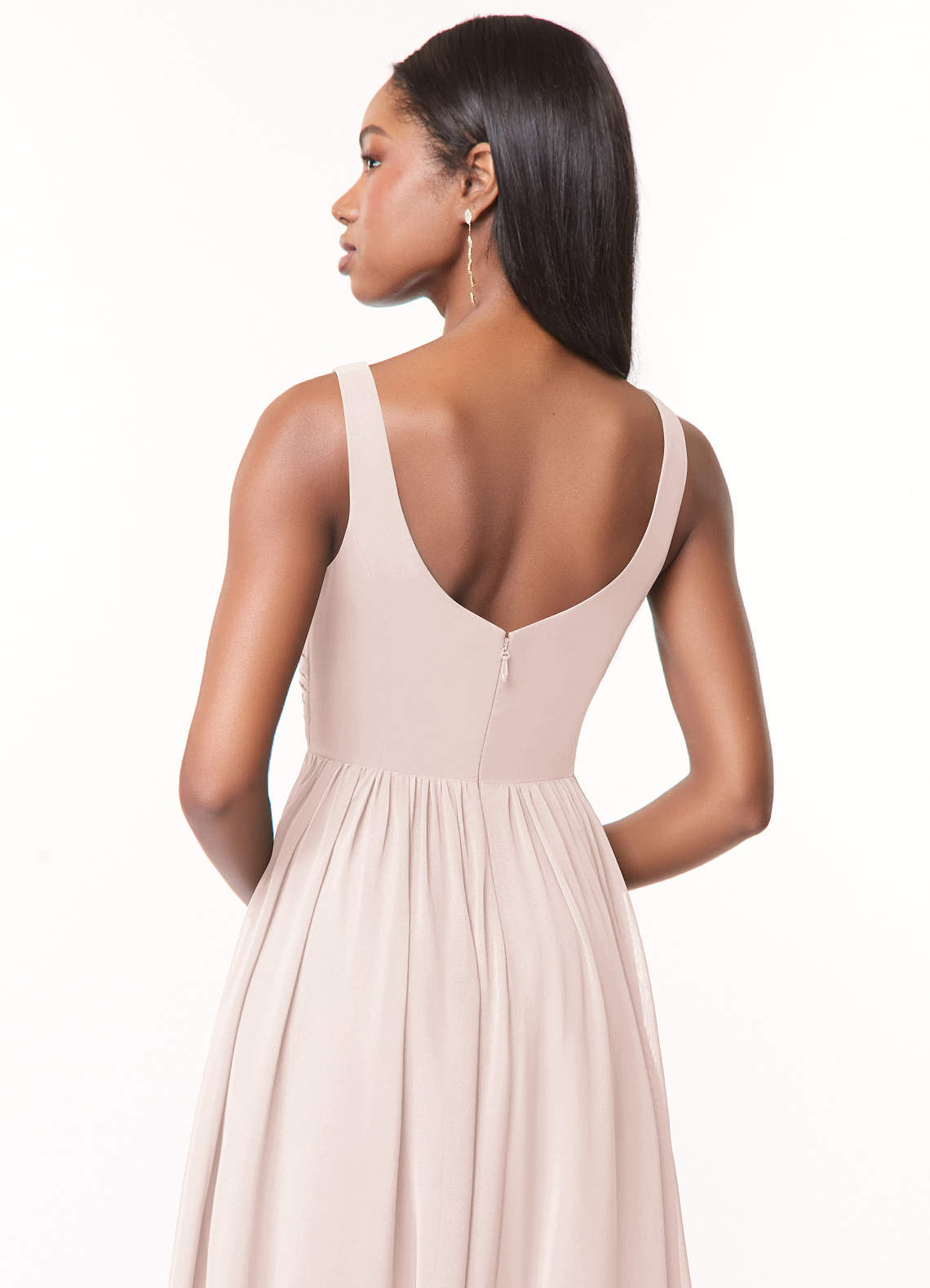 Azazie Keyla Rose Petal Chiffon Bridesmaid Dresses