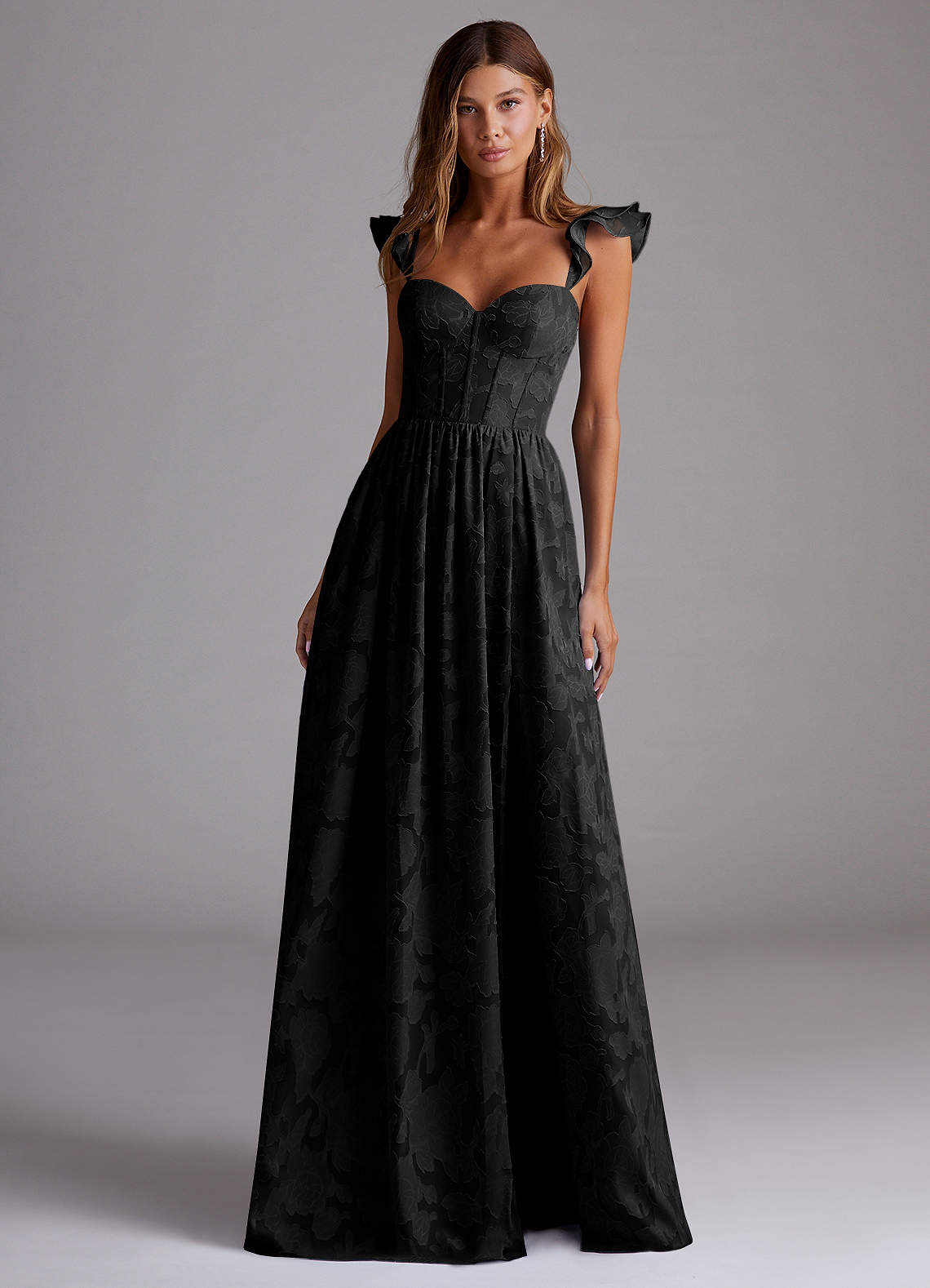 Denisse Black Corset Maxi Dress image1