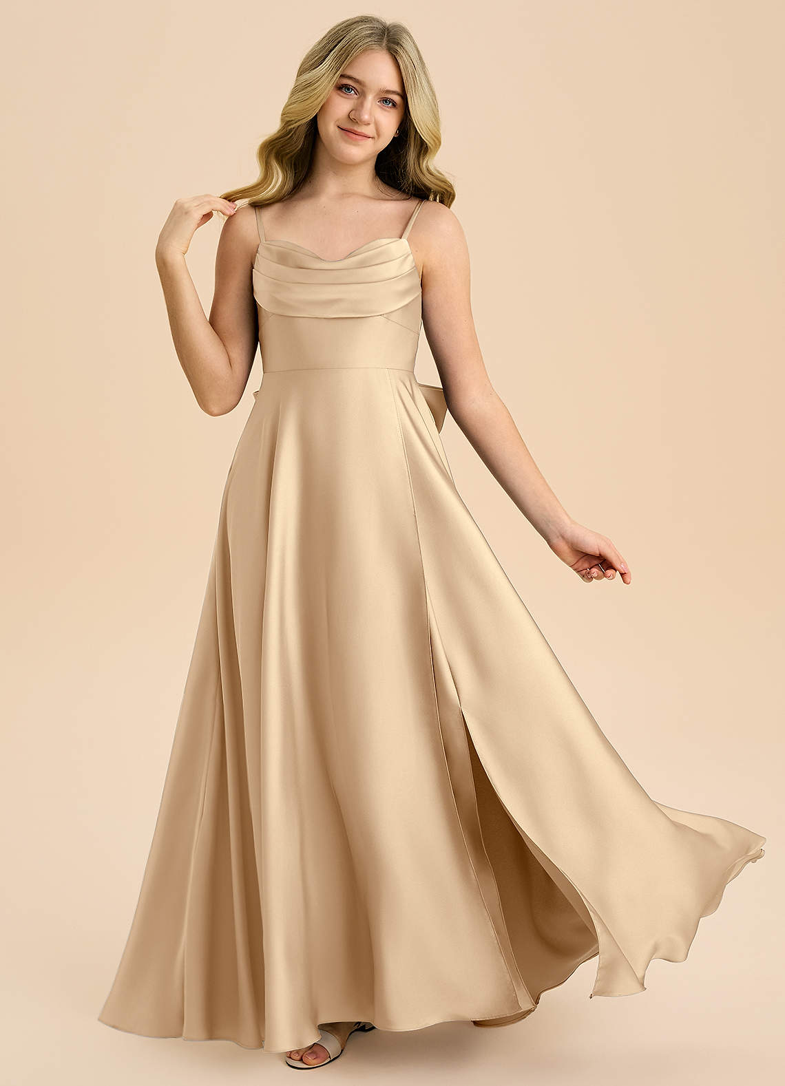 Azazie Bear Junior Bridesmaid Dress in Champagne | Azazie Azazie Bear Junior Bridesmaid Dress in Champagne | Azazie