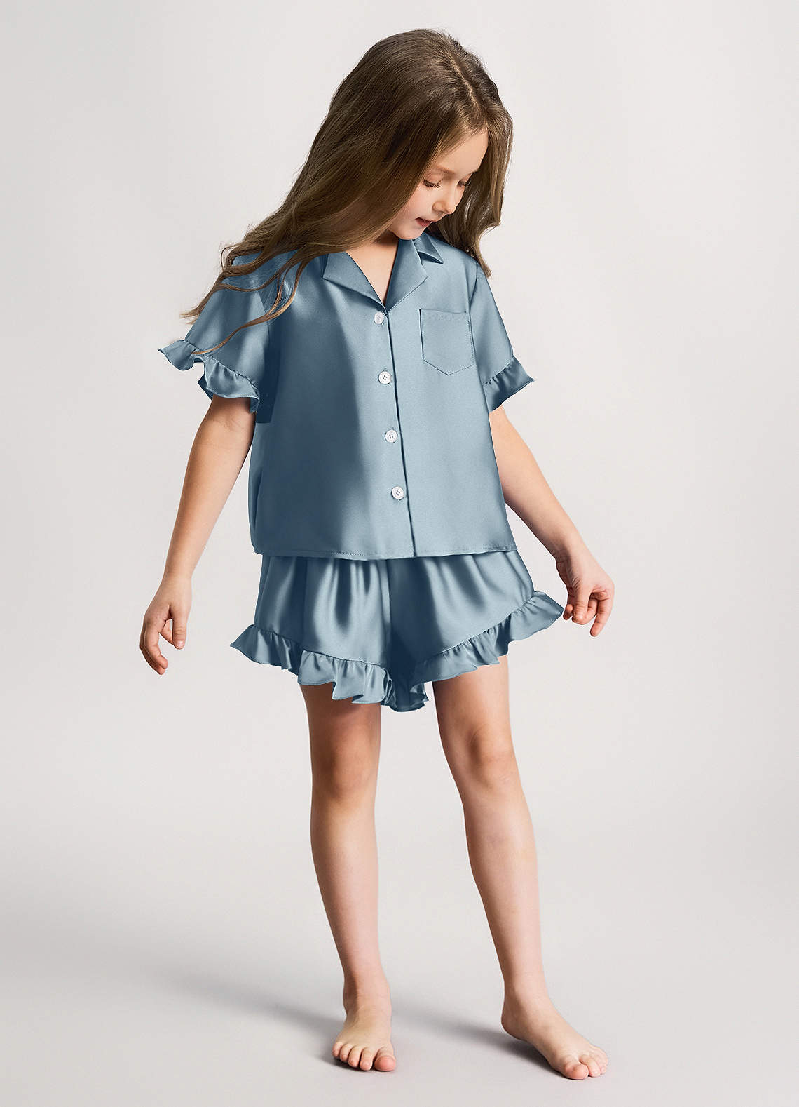 front Flickor Volangpyjamas med Kort Ärm