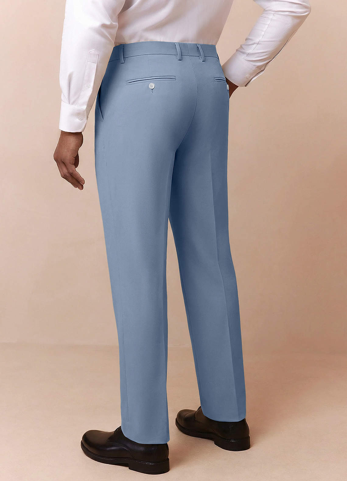 front Owen Dusty Blue Lightweight Tailored Dress Pants