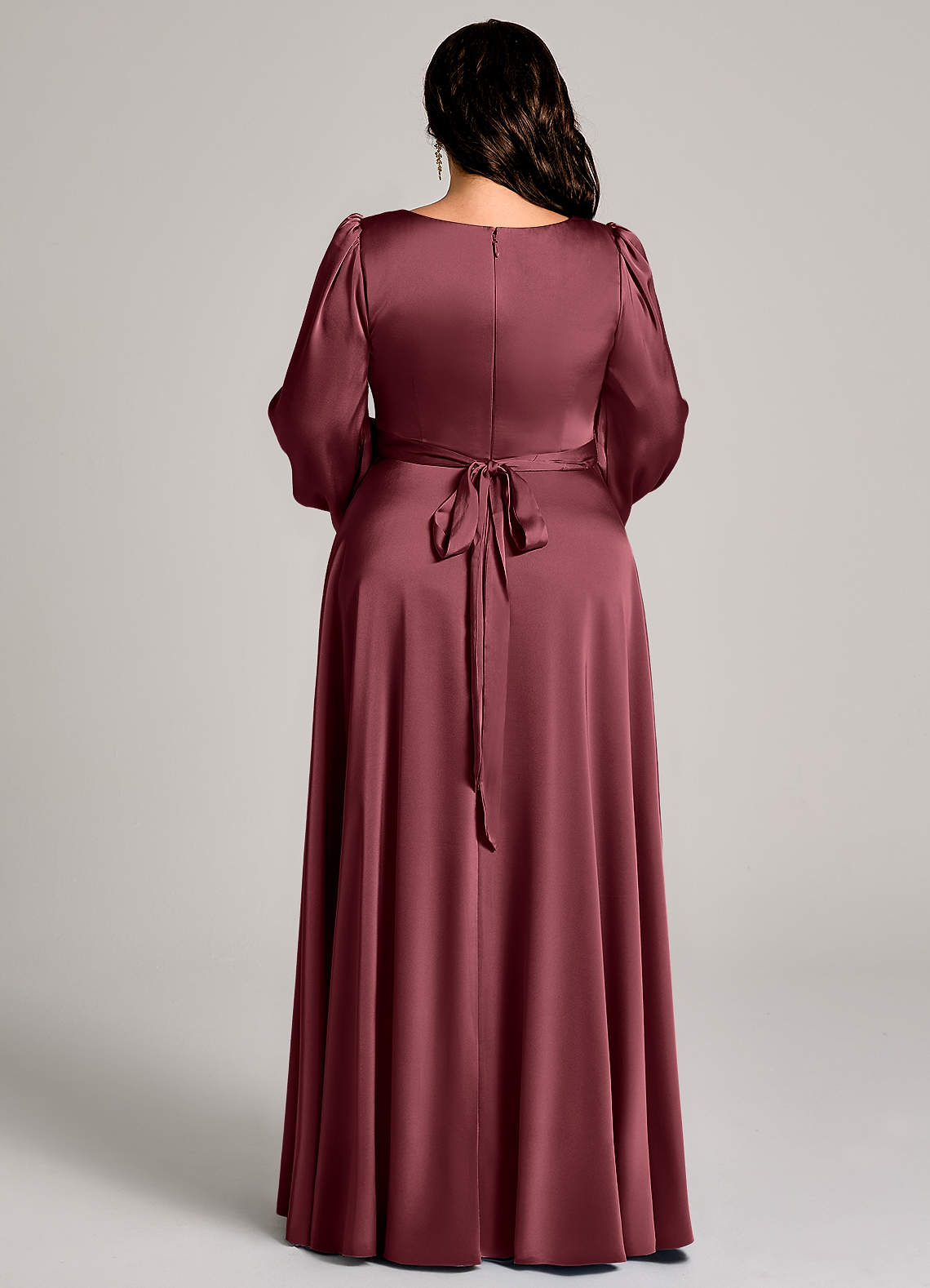merlot color bridesmaid dresses Flutter Sleeve Stretch Sculpt Bridesmaid Dress