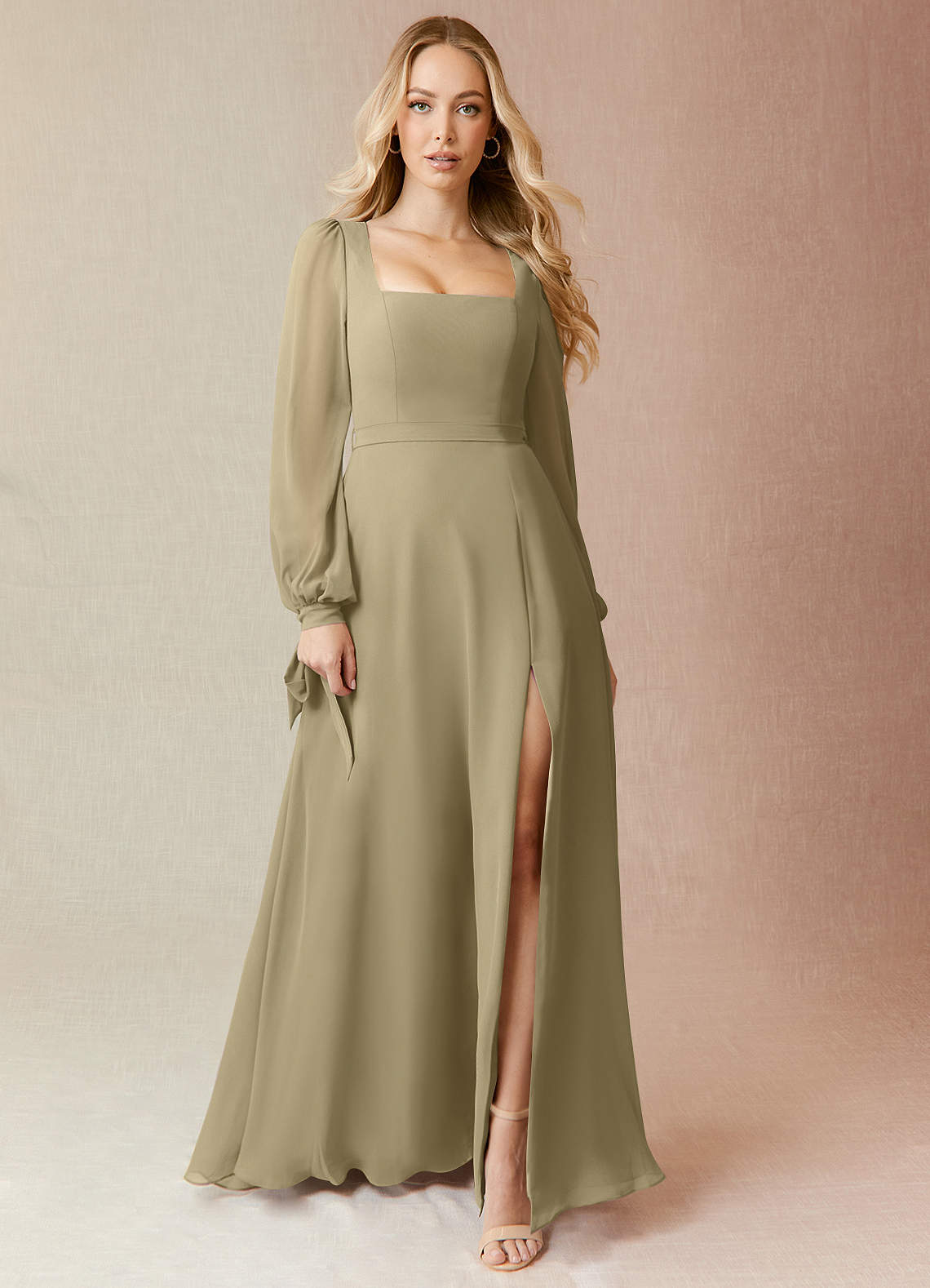 white christmas dresses MGNY Madeline Gardner New York 31227 Formal Ruffle Long Dress main image 0