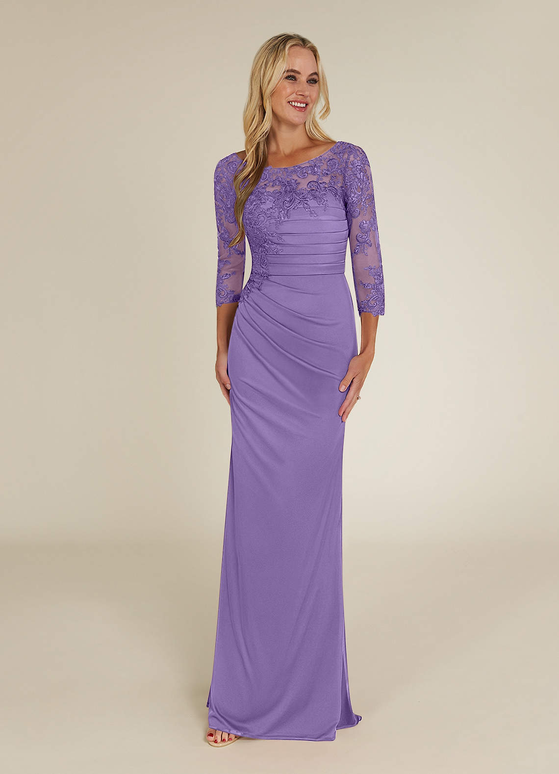 Azazie Alisondra Mother of the Bride Dresses Tahiti Sheath Scoop Lace Lace Dress image1