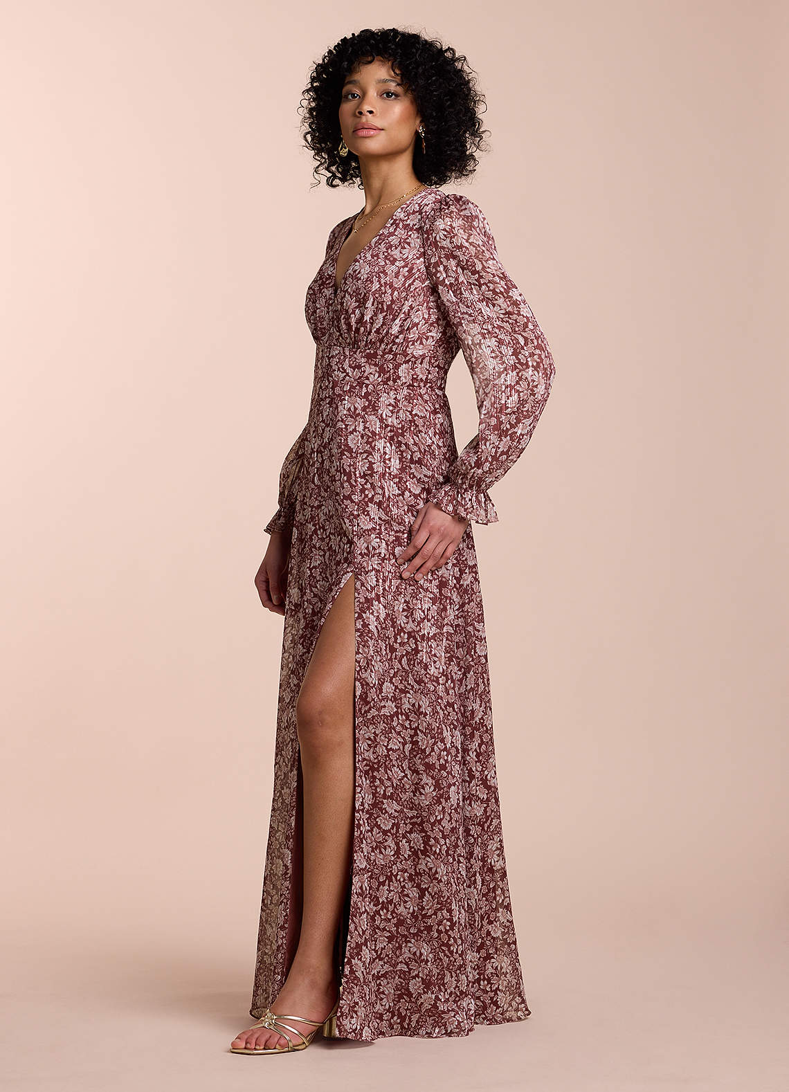 Liz Auburn Floral Maxi Dress Ready to Ship | Azazie