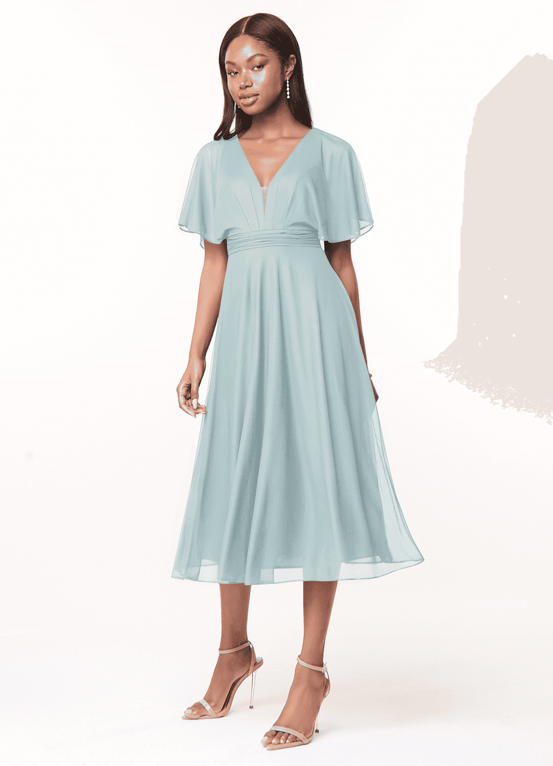 Azazie Tinsley Ready to Ship Mist Mesh Bridesmaid Dresses | Azazie