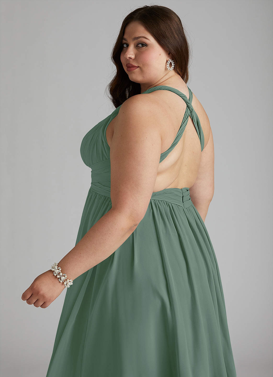 Azazie Ashia Ready to Ship Eucalyptus Chiffon Bridesmaid Dresses | Azazie Azazie Ashia Ready to Ship Eucalyptus Chiffon Bridesmaid Dresses | Azazie