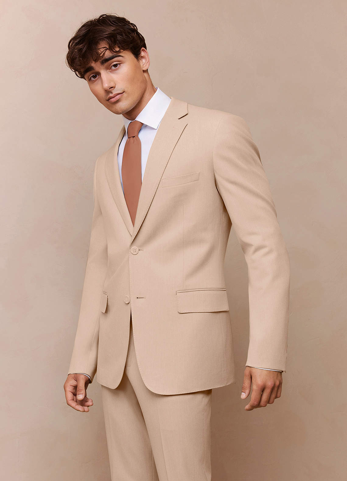 front Savile Gelbbraun Sakko aus hochwertiger Wollmischung