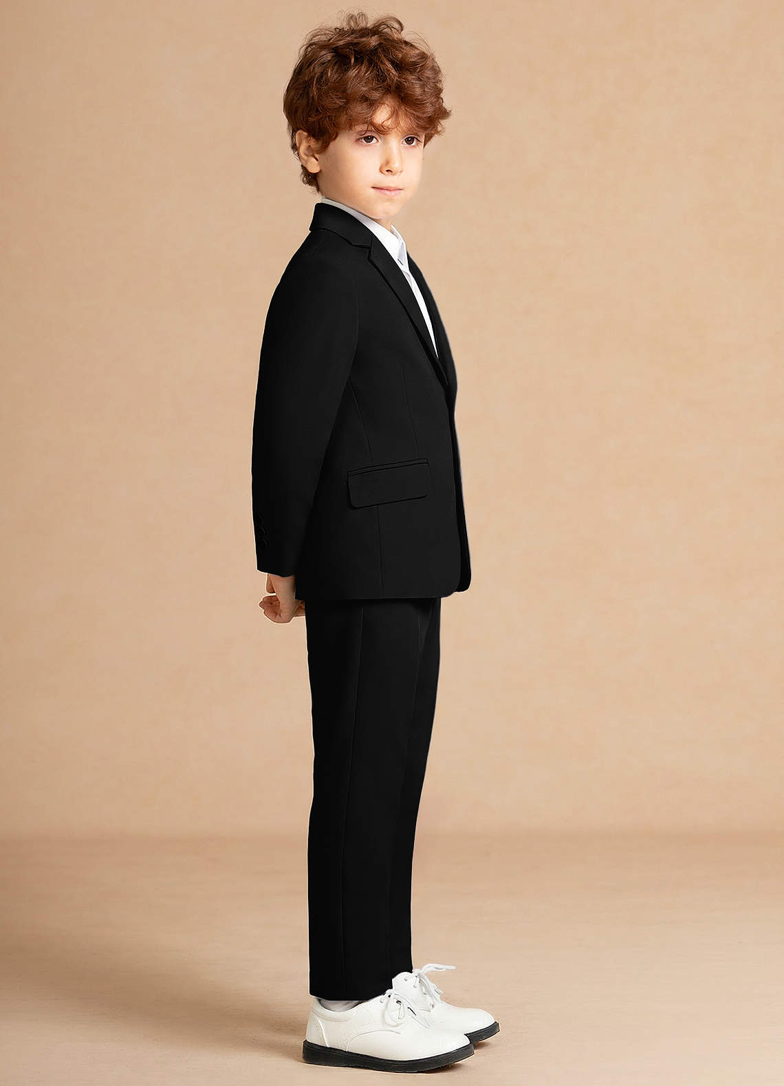 front Finn Black Boy 2-Piece Suit