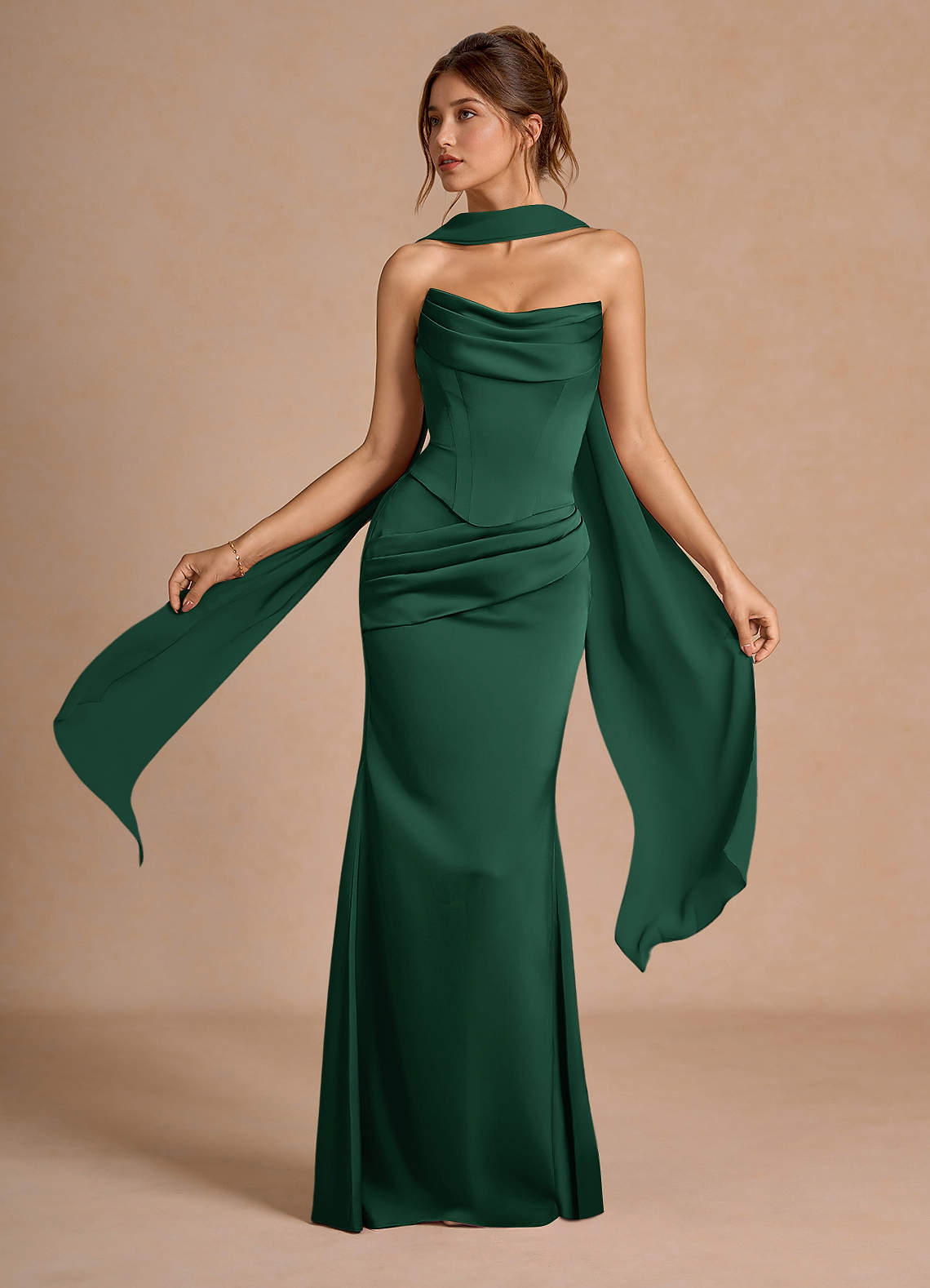 Vestido Verde Esmeralda Largo Sorrel image1