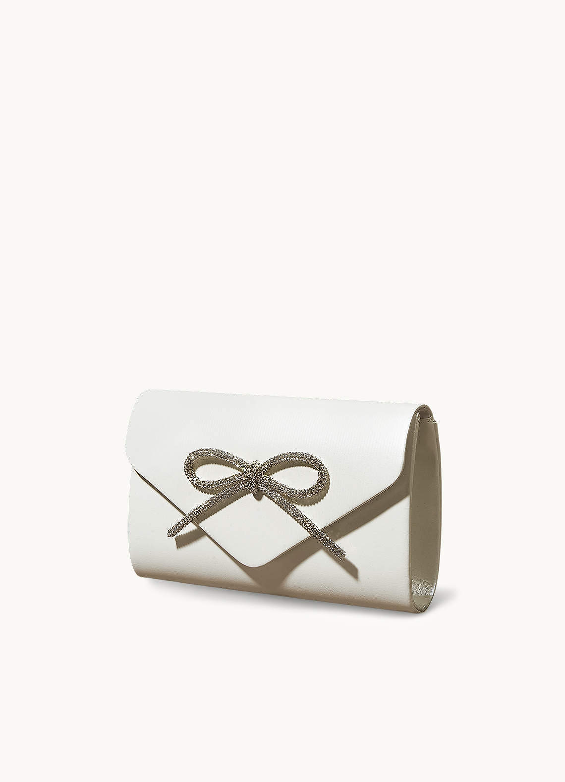 front Bow Decor Rhinestone Clutch Bag