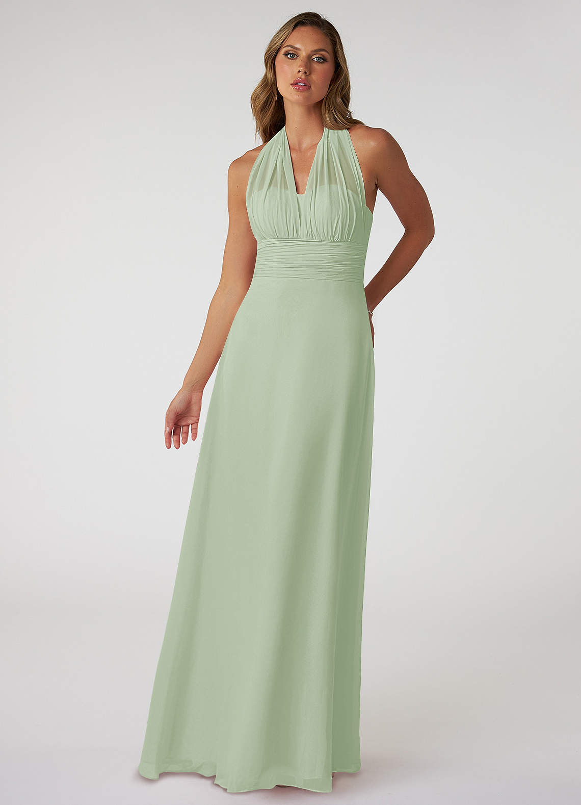 Azazie dusty clearance sage dress