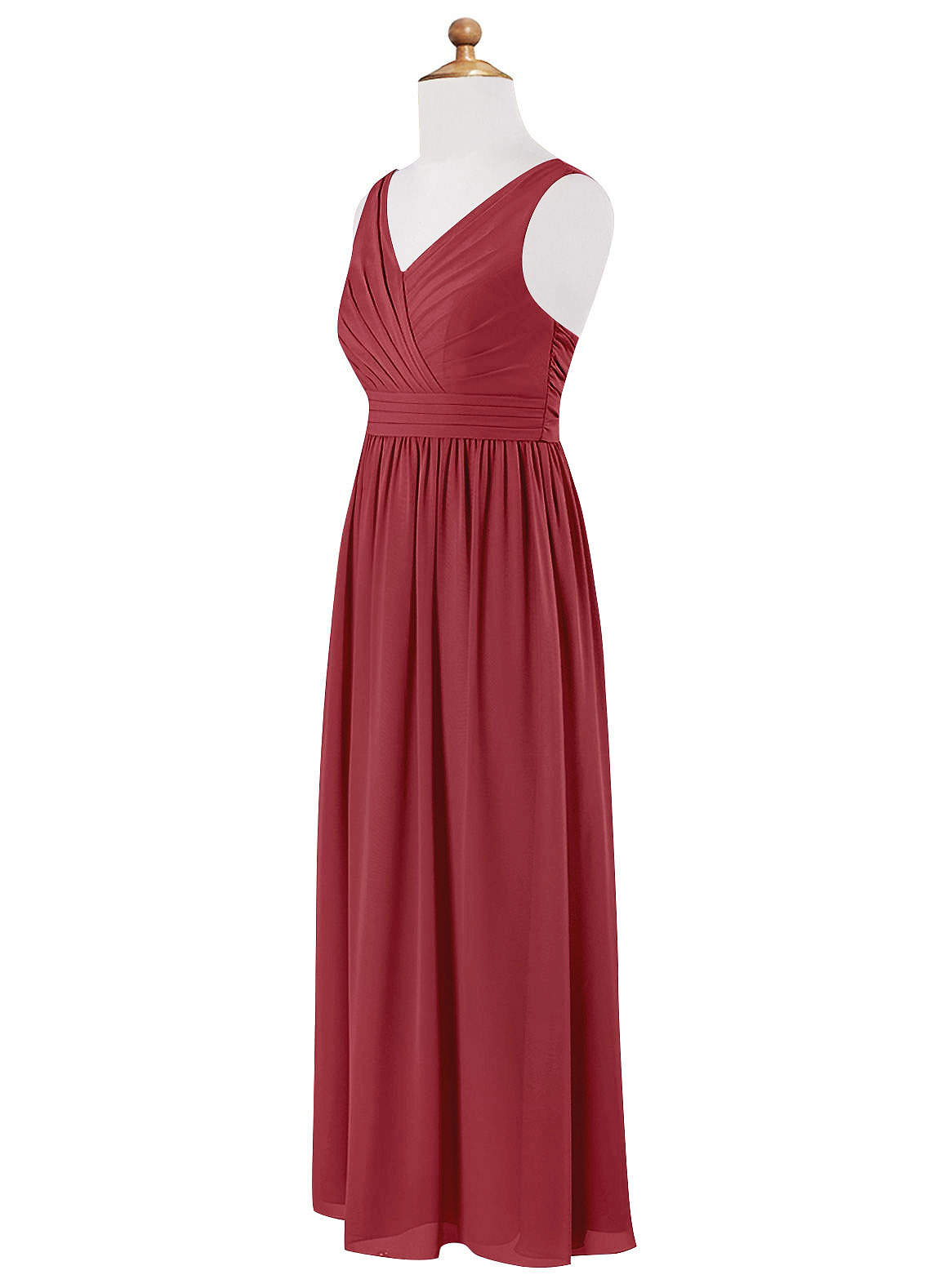 junior bridesmaid dresses wine V Back Burgundy Junior Bridesmaid & Flower Girl Dress main image 0